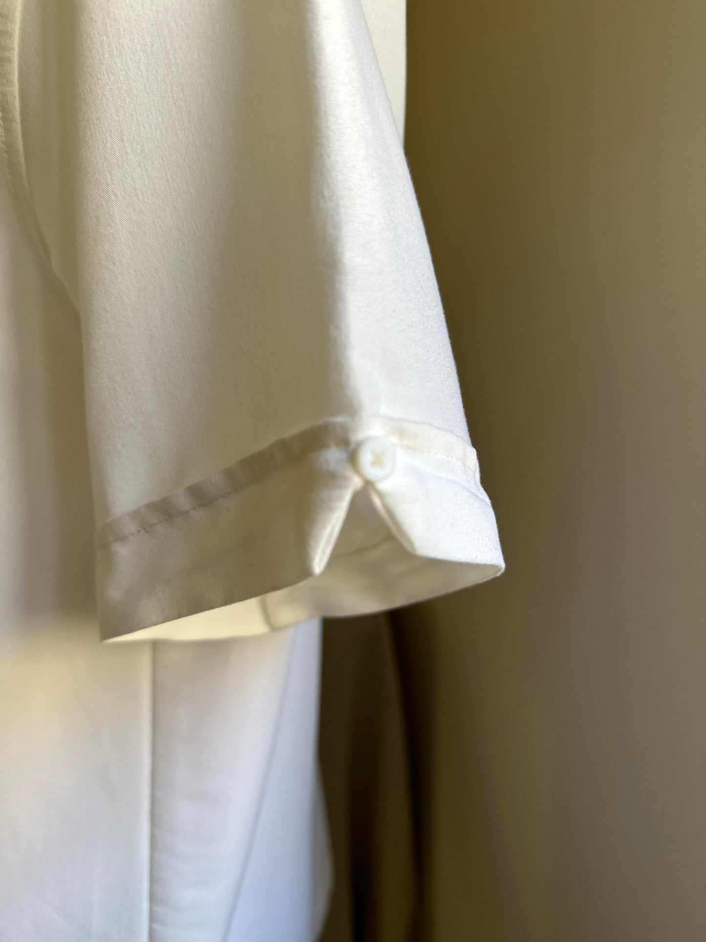 Cream Short Sleeve Leisure Shirt
