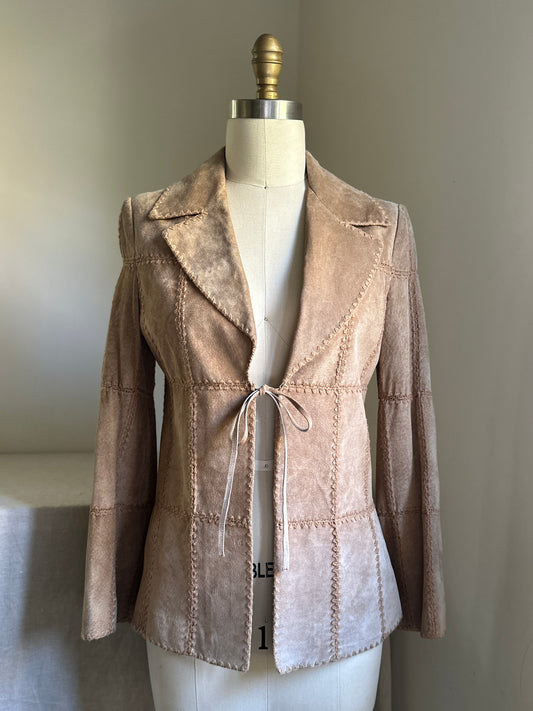 Michael Hoban Suede Patchwork Leather Jacket