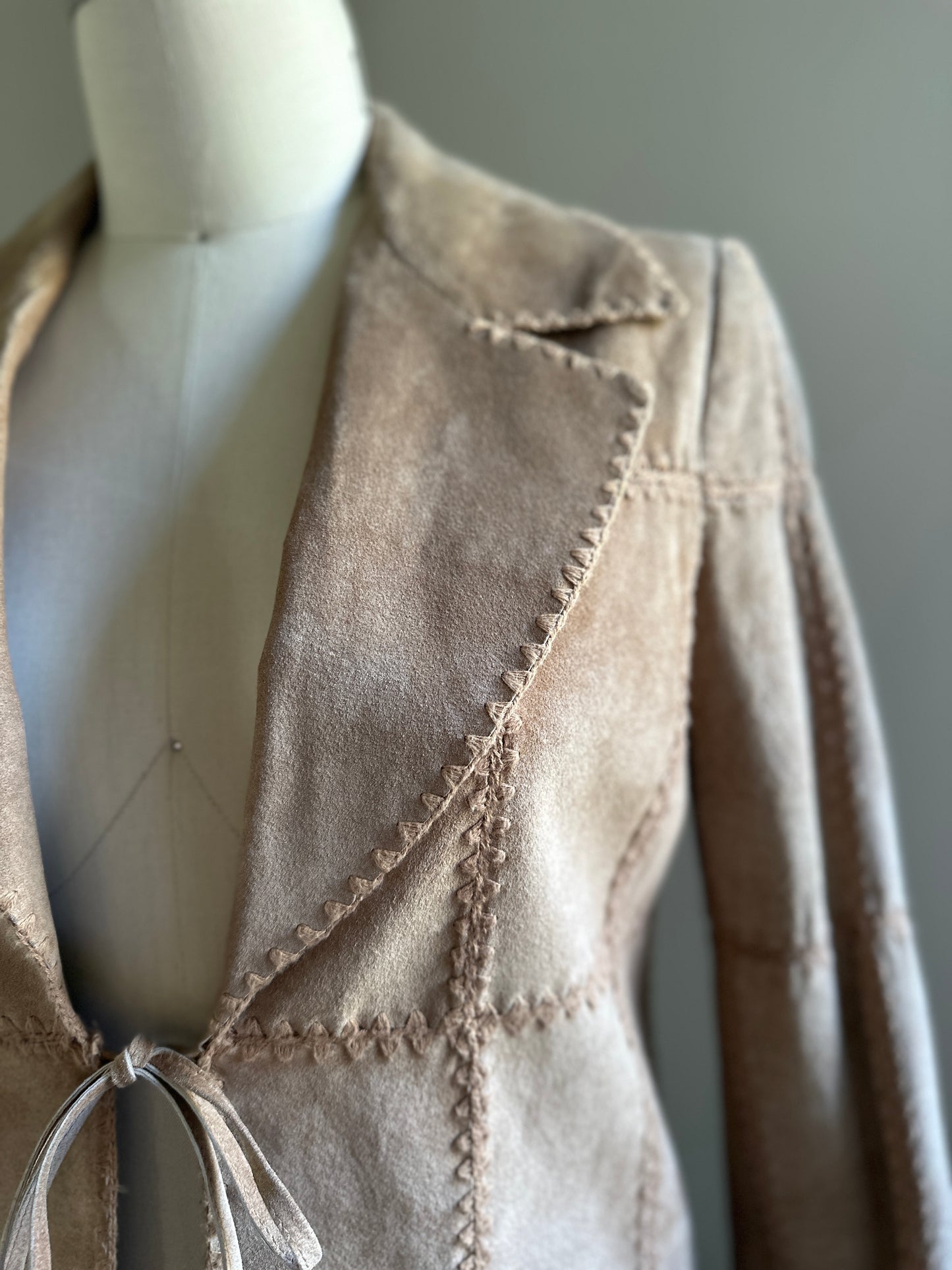 Michael Hoban Suede Patchwork Leather Jacket