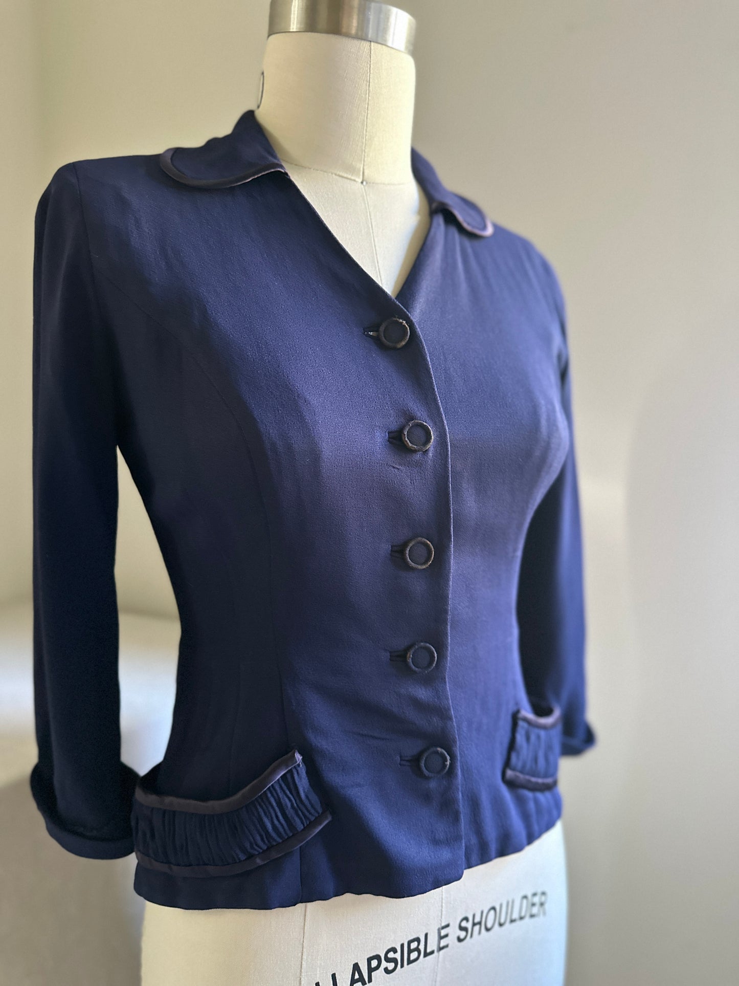 Navy Button Up Jacket