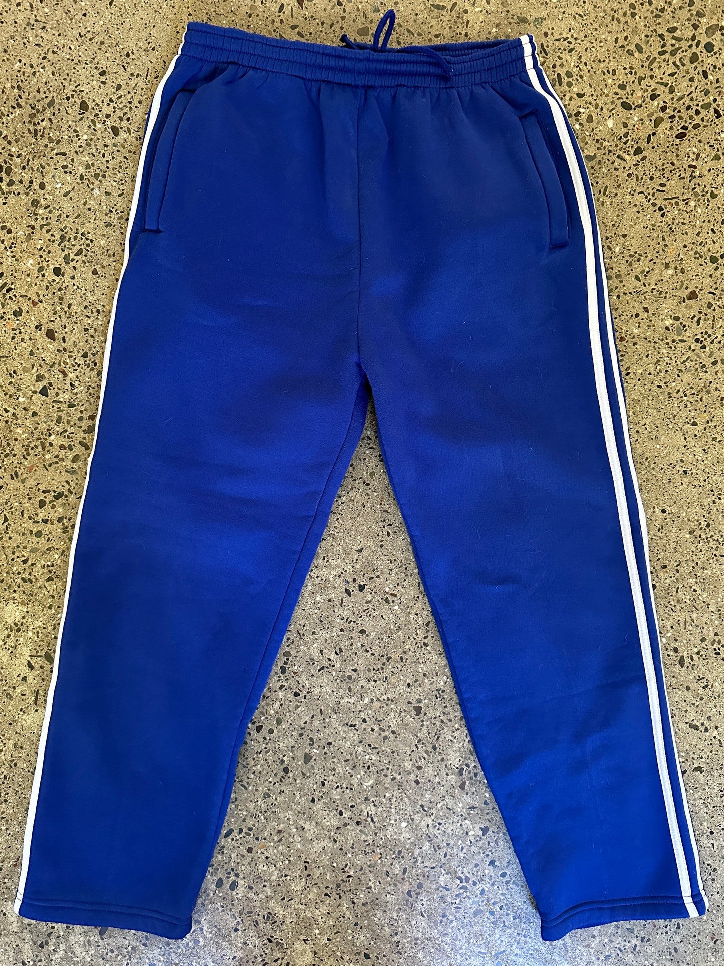 Royal Blue and White Stripes Sweatpants