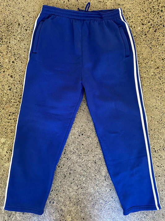 Royal Blue and White Stripes Sweatpants