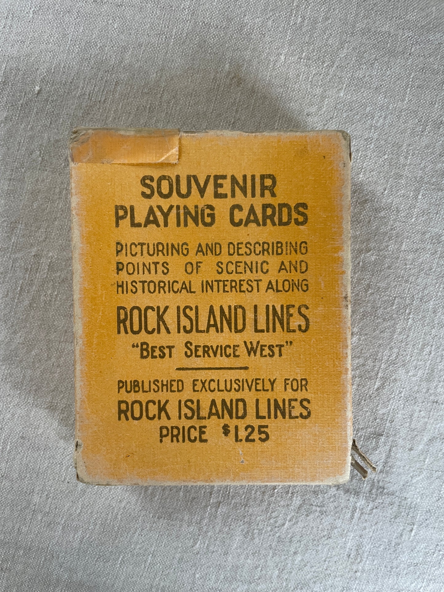 Rock Island Lines Gold Edged Souvenir Playing Cards