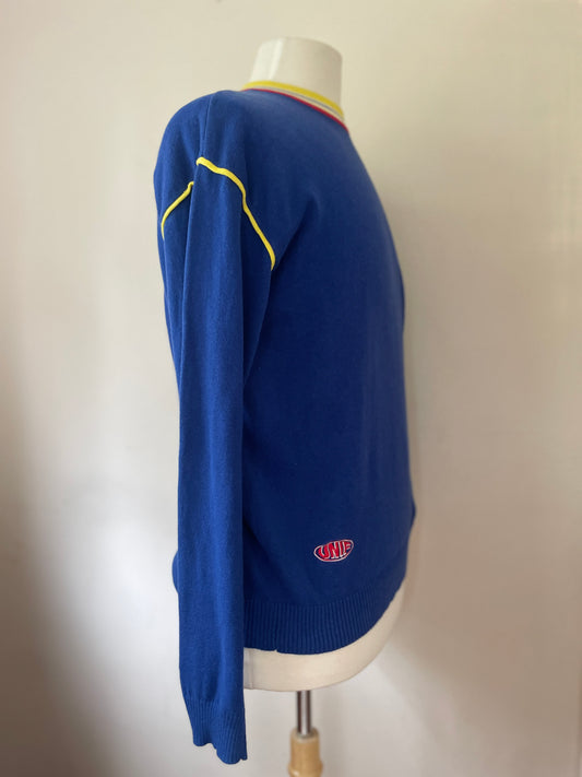 Unif Navy Cotton Crew Sweater
