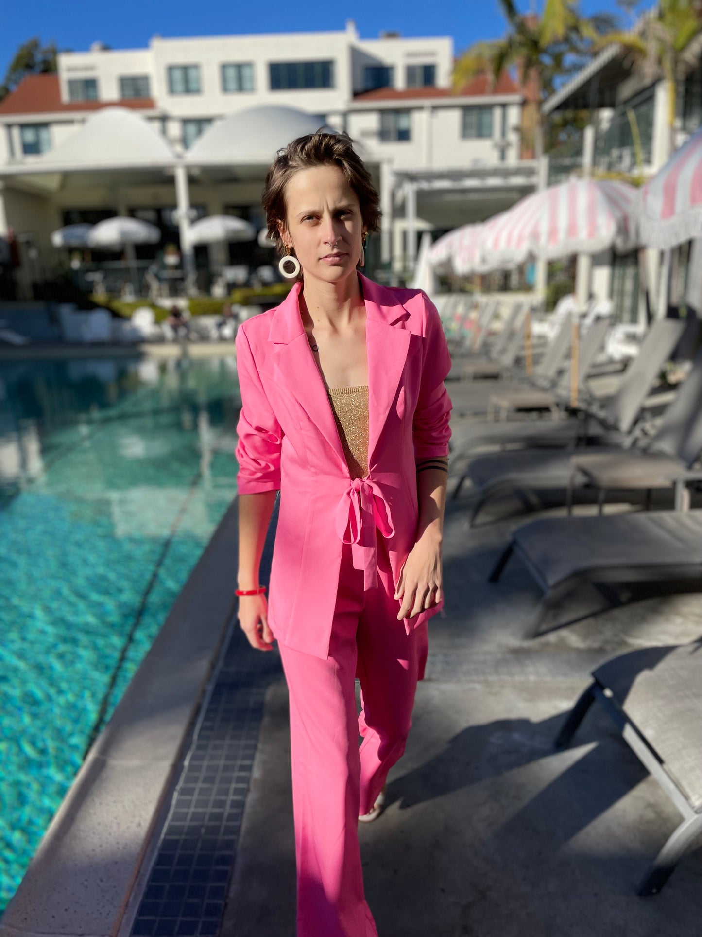 Pink Pant Suit