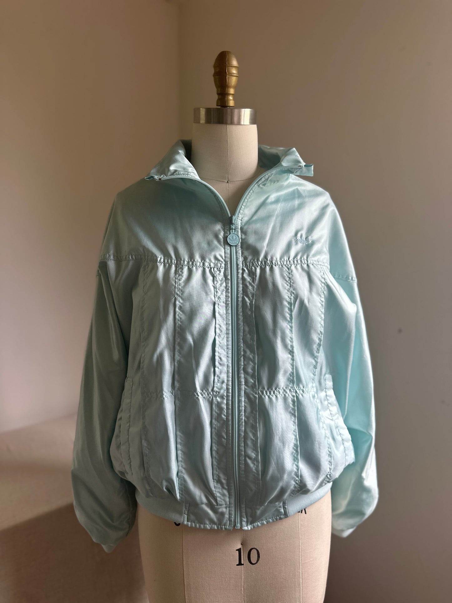 90's Adidas Baby Blue Windbreaker Jacket