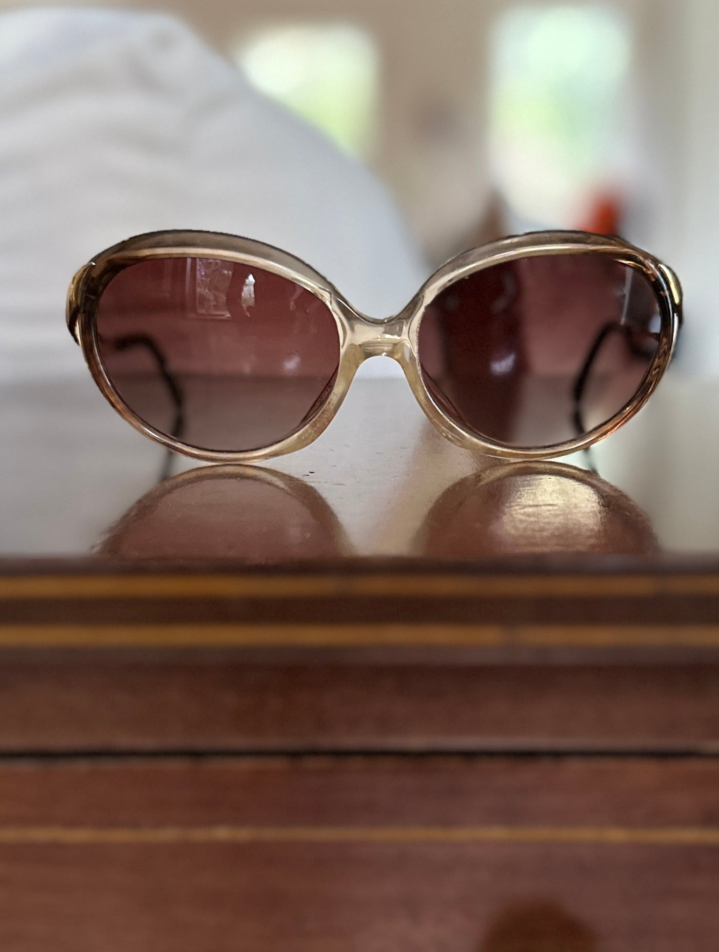 Vintage Gold and Brown Sunglasses
