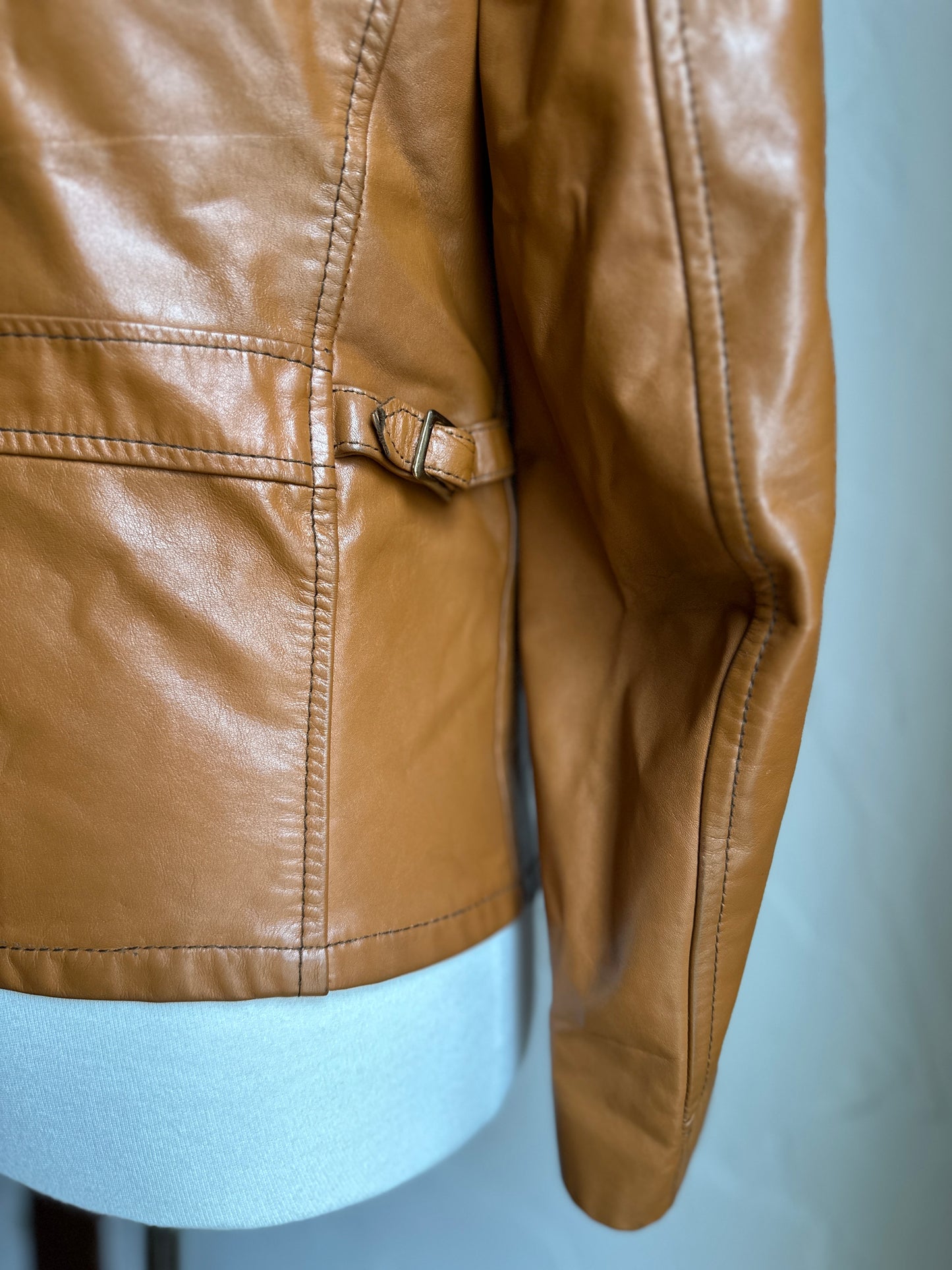 Sears "The Leather Shop" Men's Caramel Brown Leather Jacket