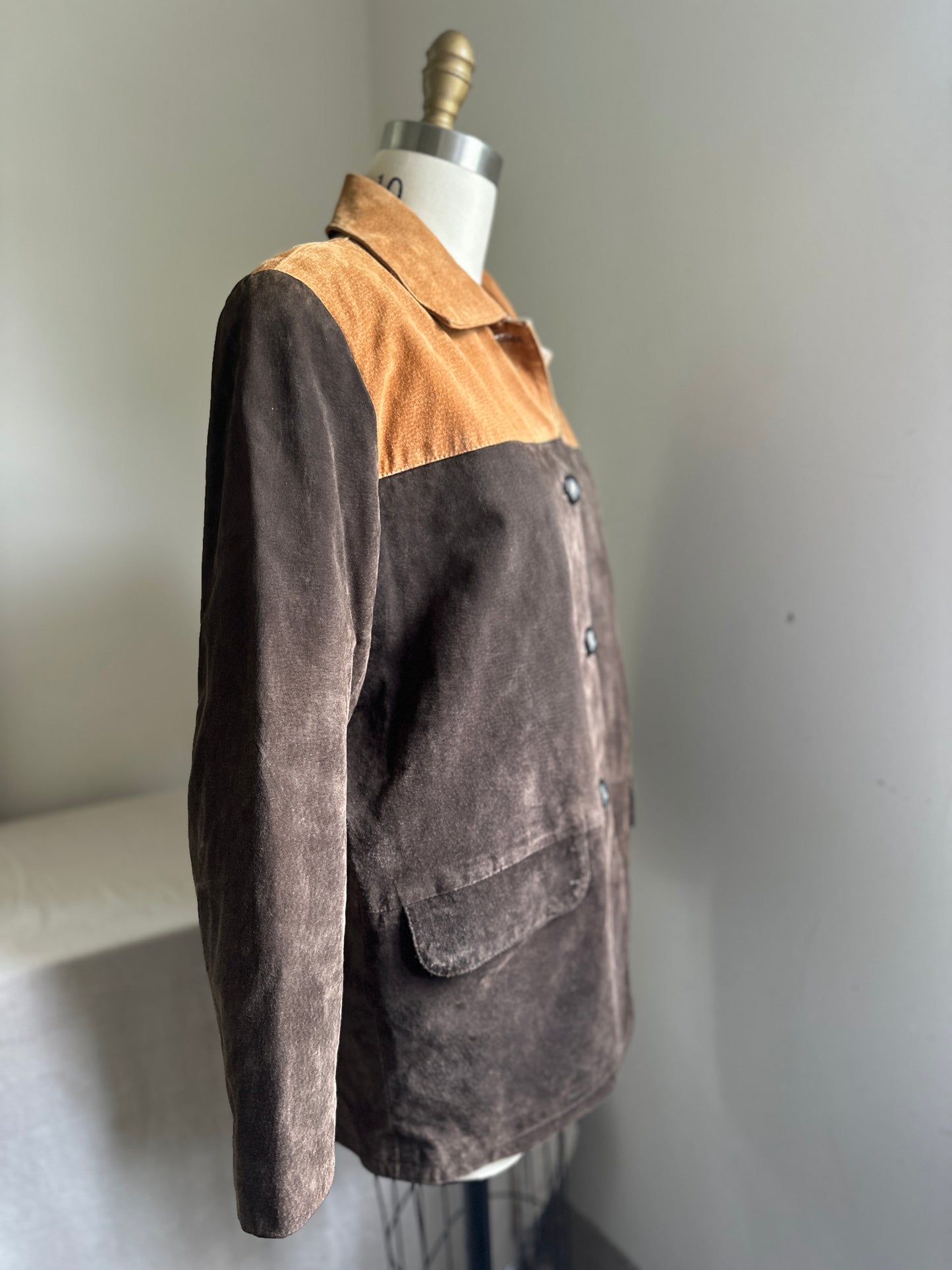 Michael Mims/Kathy Cole2-Tone Button Up Leather Jacket