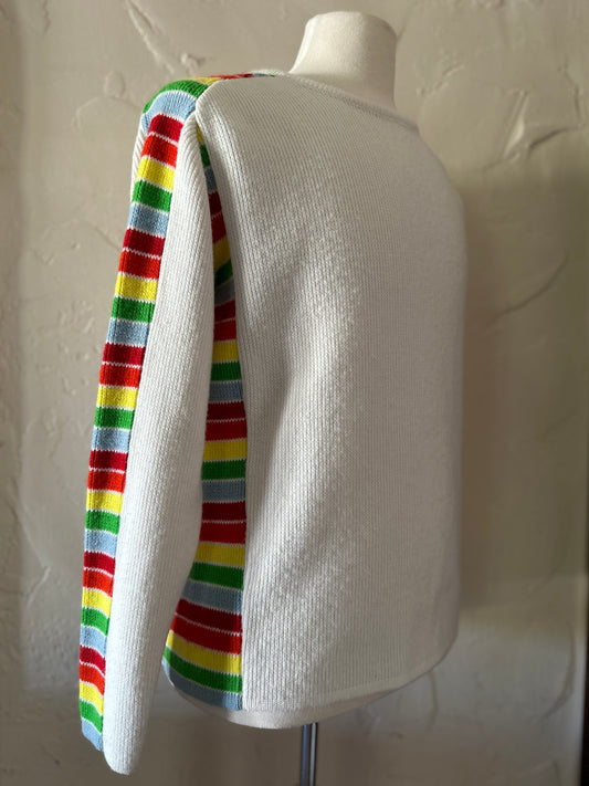 Sears 'Put-On' Shop Rainbow Sleeved Sweater
