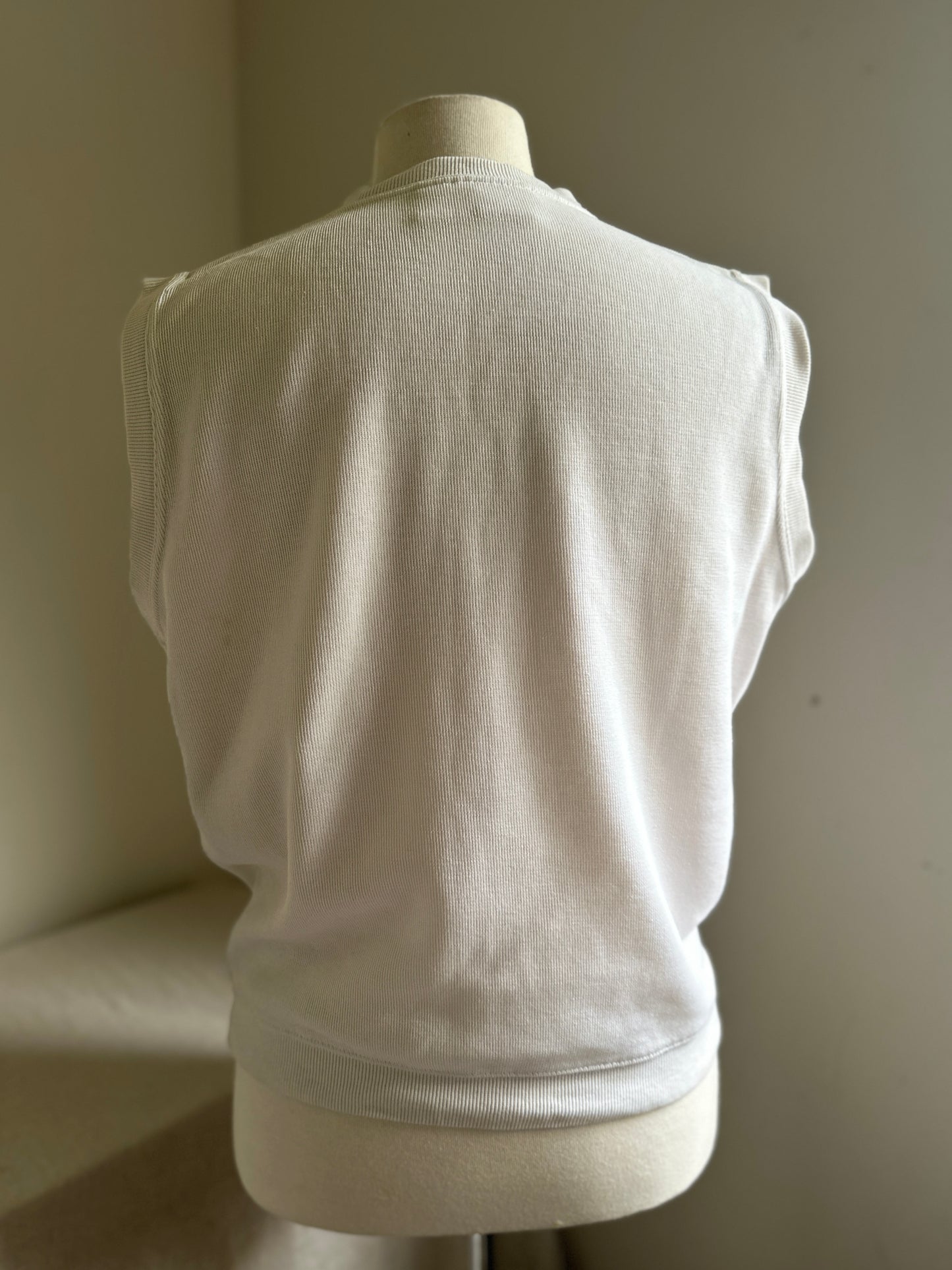 Tail Olympic Club White V-Neck Cotton Sweater