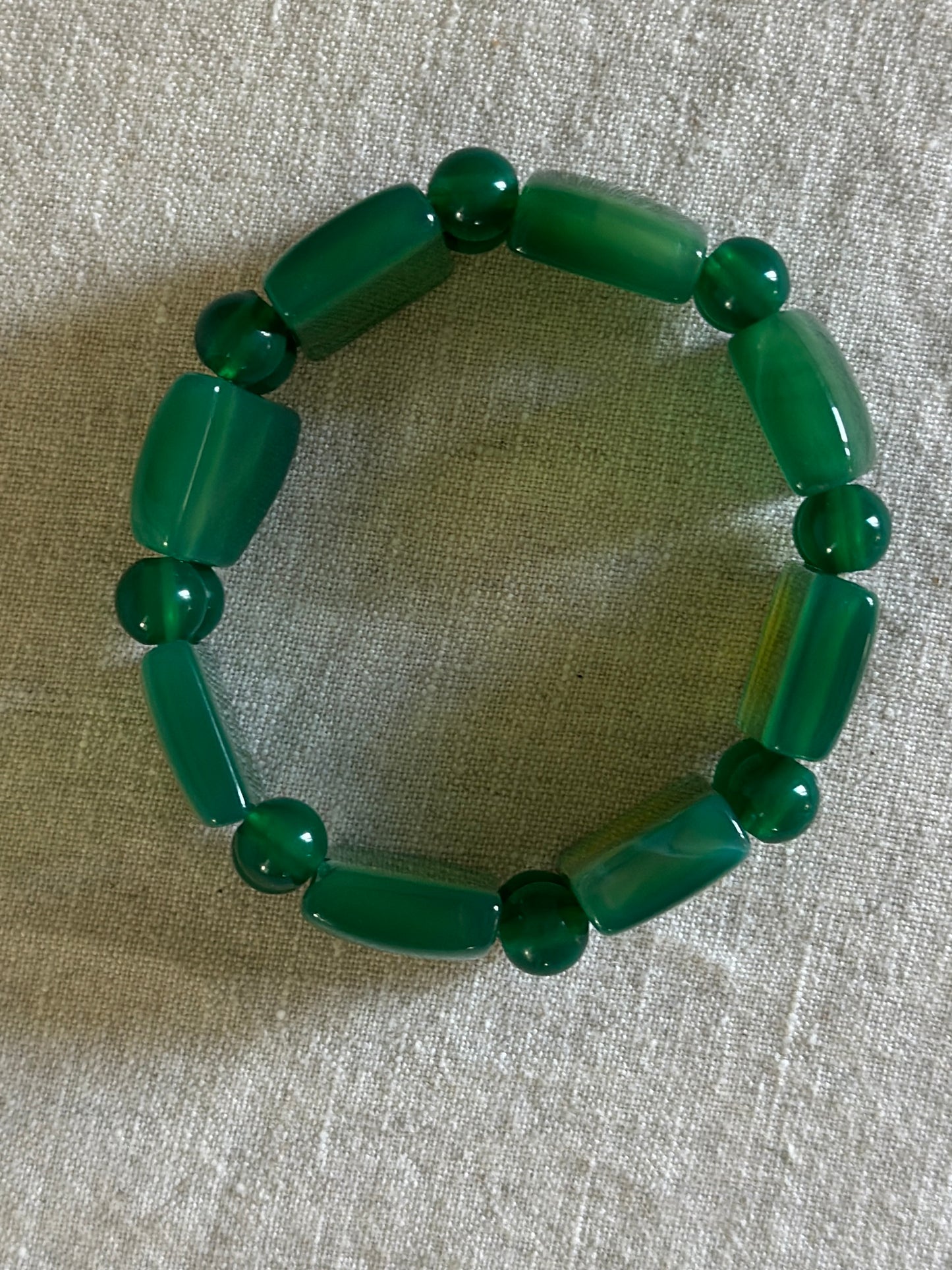 Jade Green Stretch Bracelet