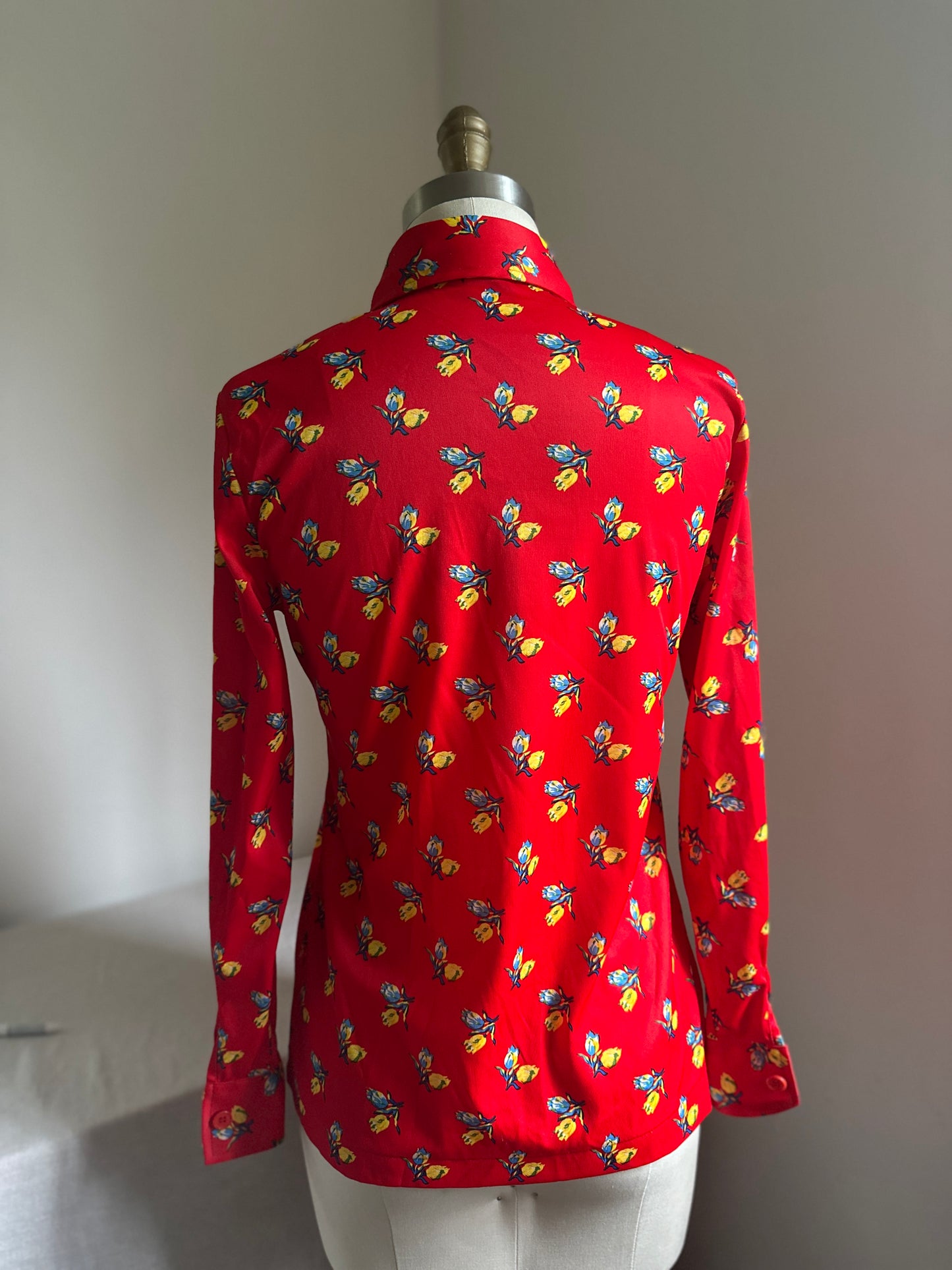 Contessa Red and Yellow Flowered Dress Shirt