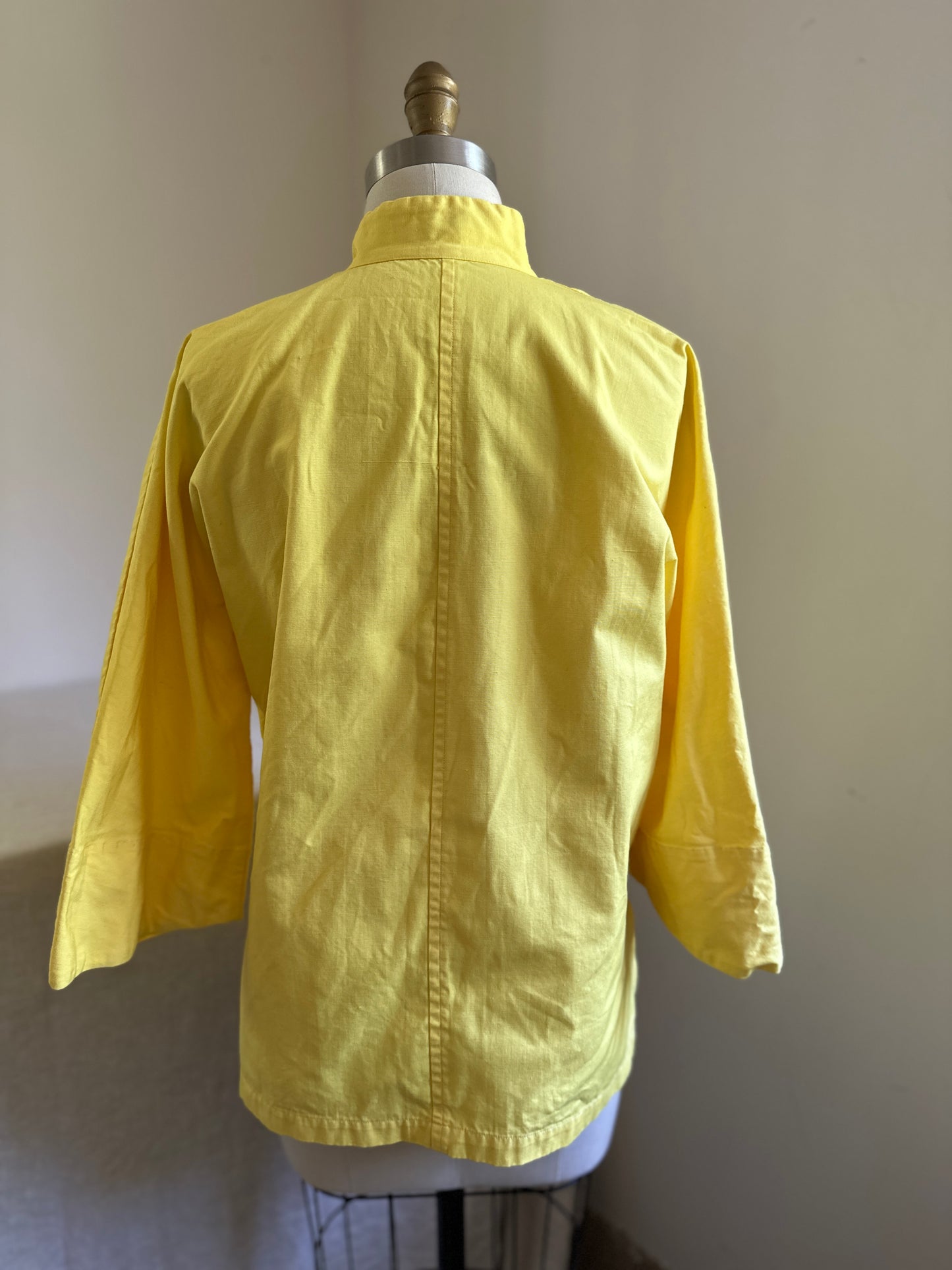Peacock Brand Yellow Chinese Button Up Jacket
