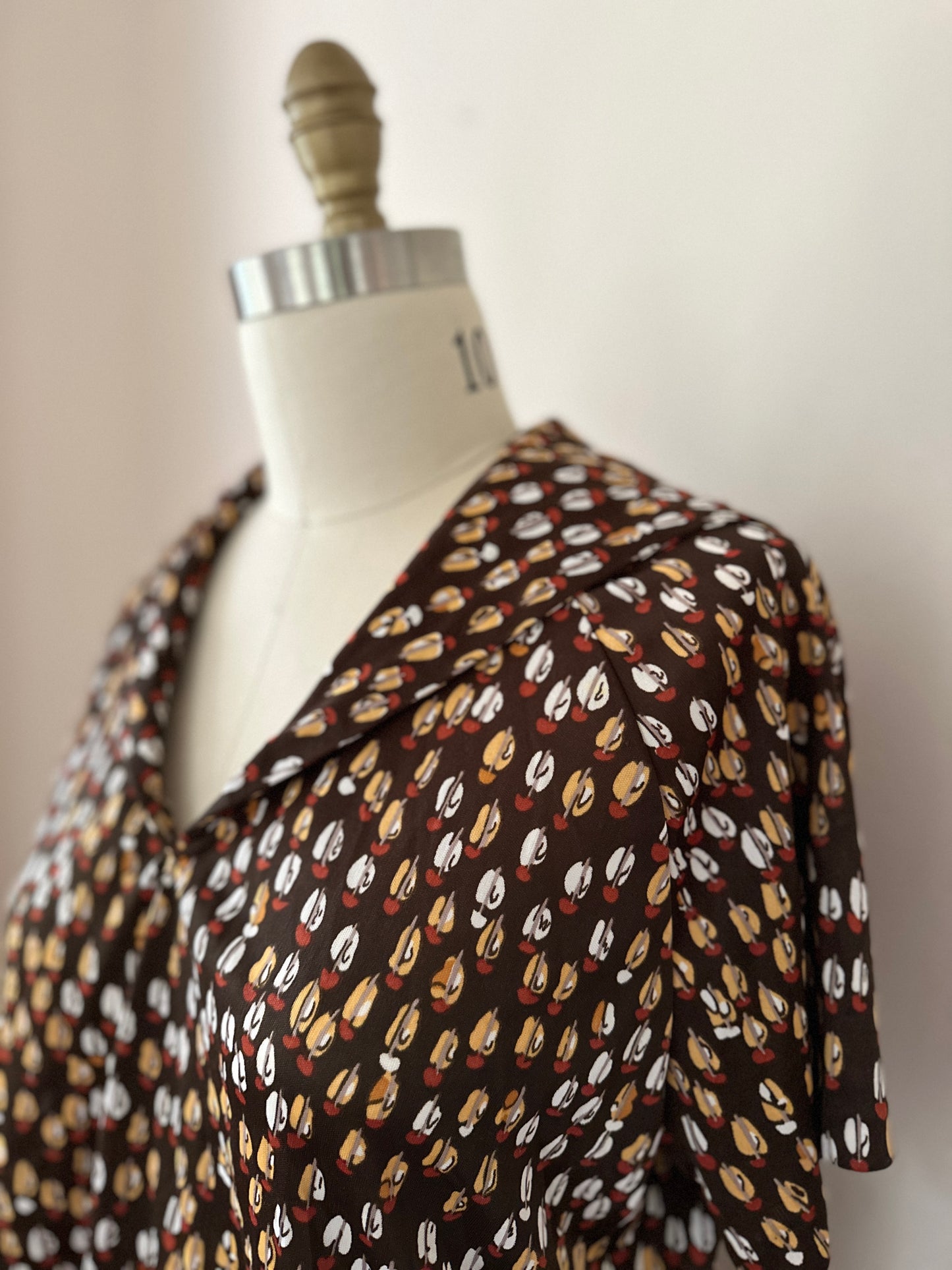 Rejoice! Chocolate Brown Wide Collared Leisure Shirt