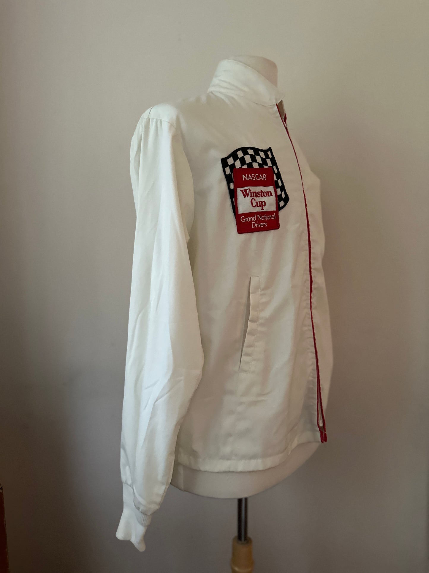 Nascar Winston Cup White Zip Up Jacket