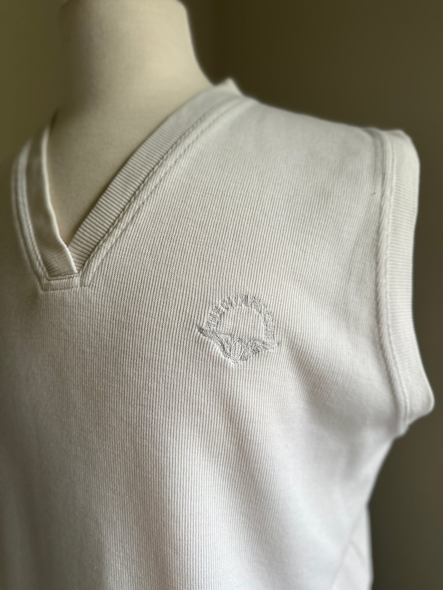 Tail Olympic Club White V-Neck Cotton Sweater