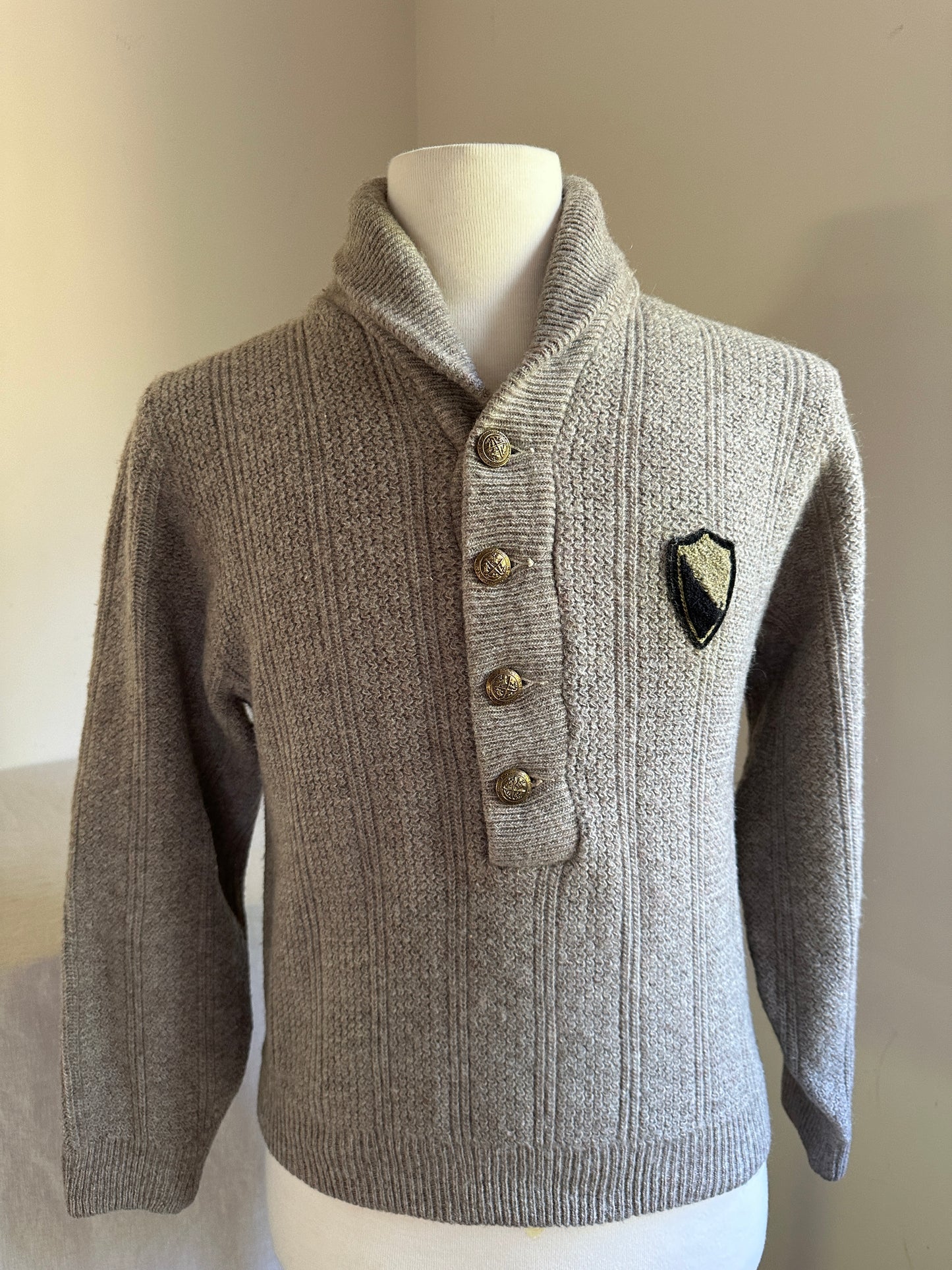 Puritan Continental Shawl Collar Wool Sweater
