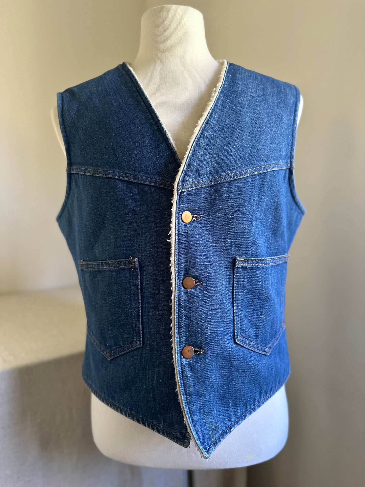 Fruit of the Loom Denim Fleeced Vest