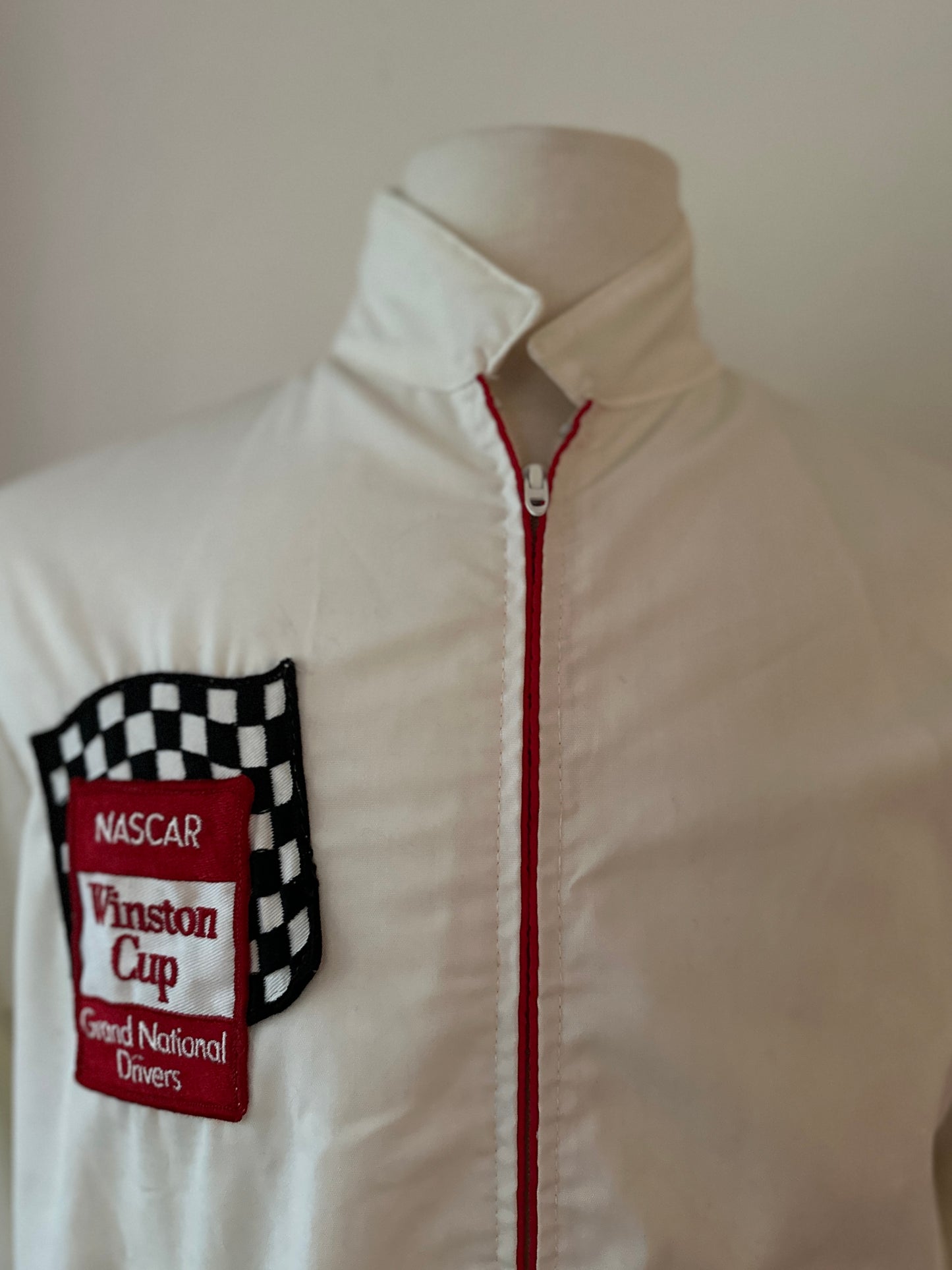 Nascar Winston Cup White Zip Up Jacket