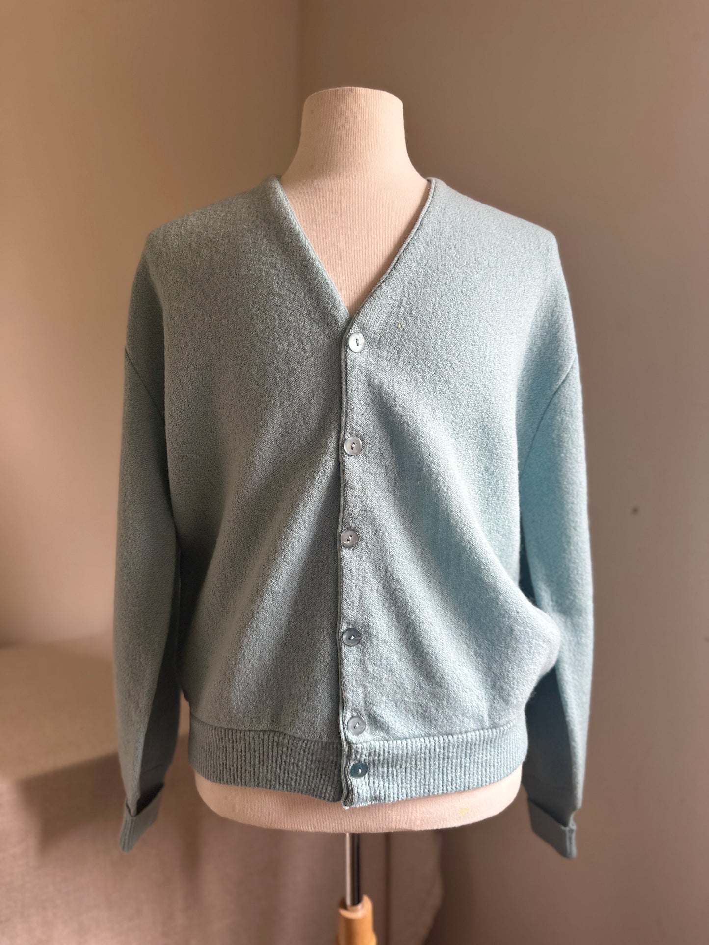 Arnold Palmer Blue Wool Cardigan Sweater