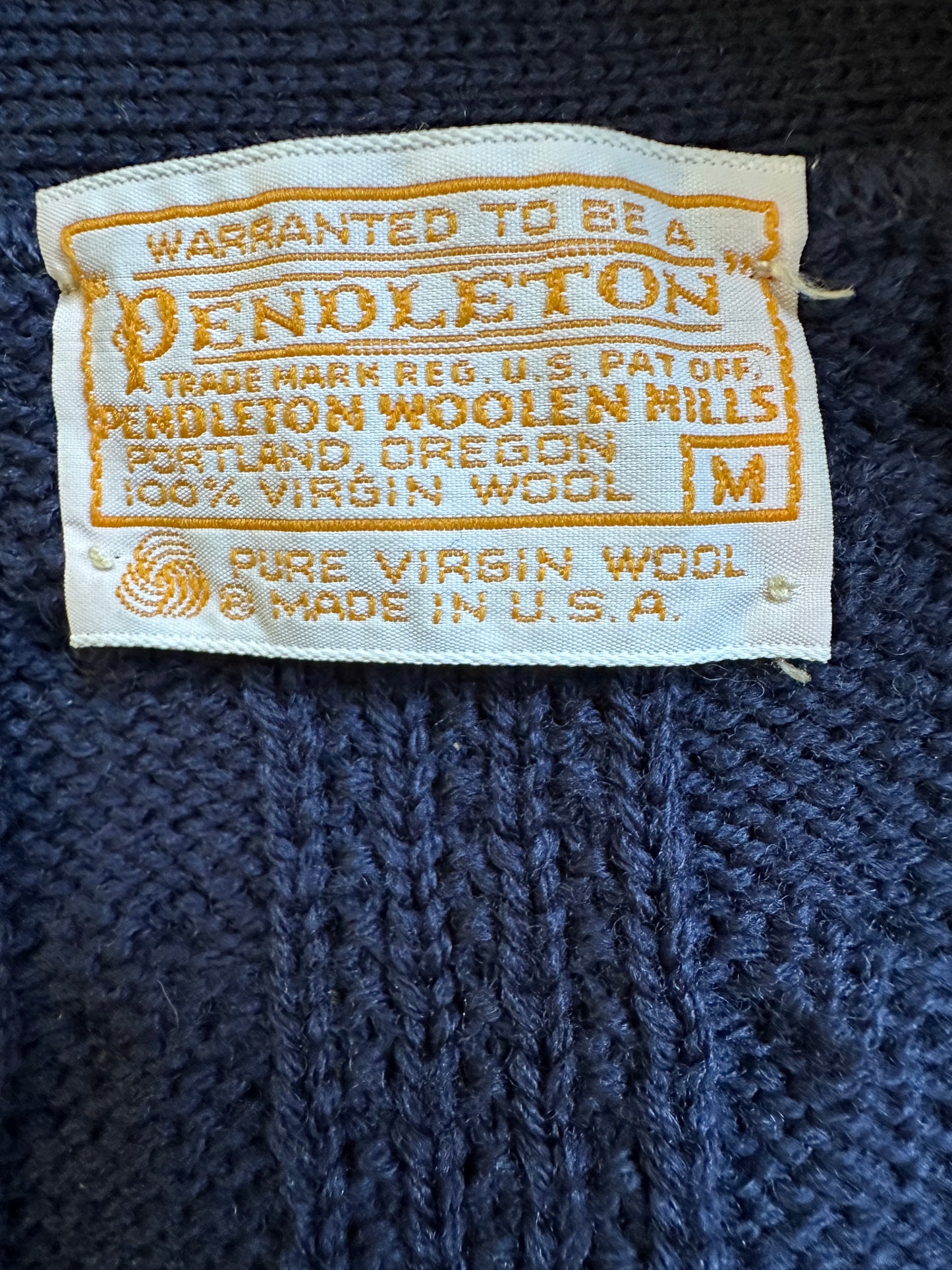 Navy Pendleton Button Up Wool Vest