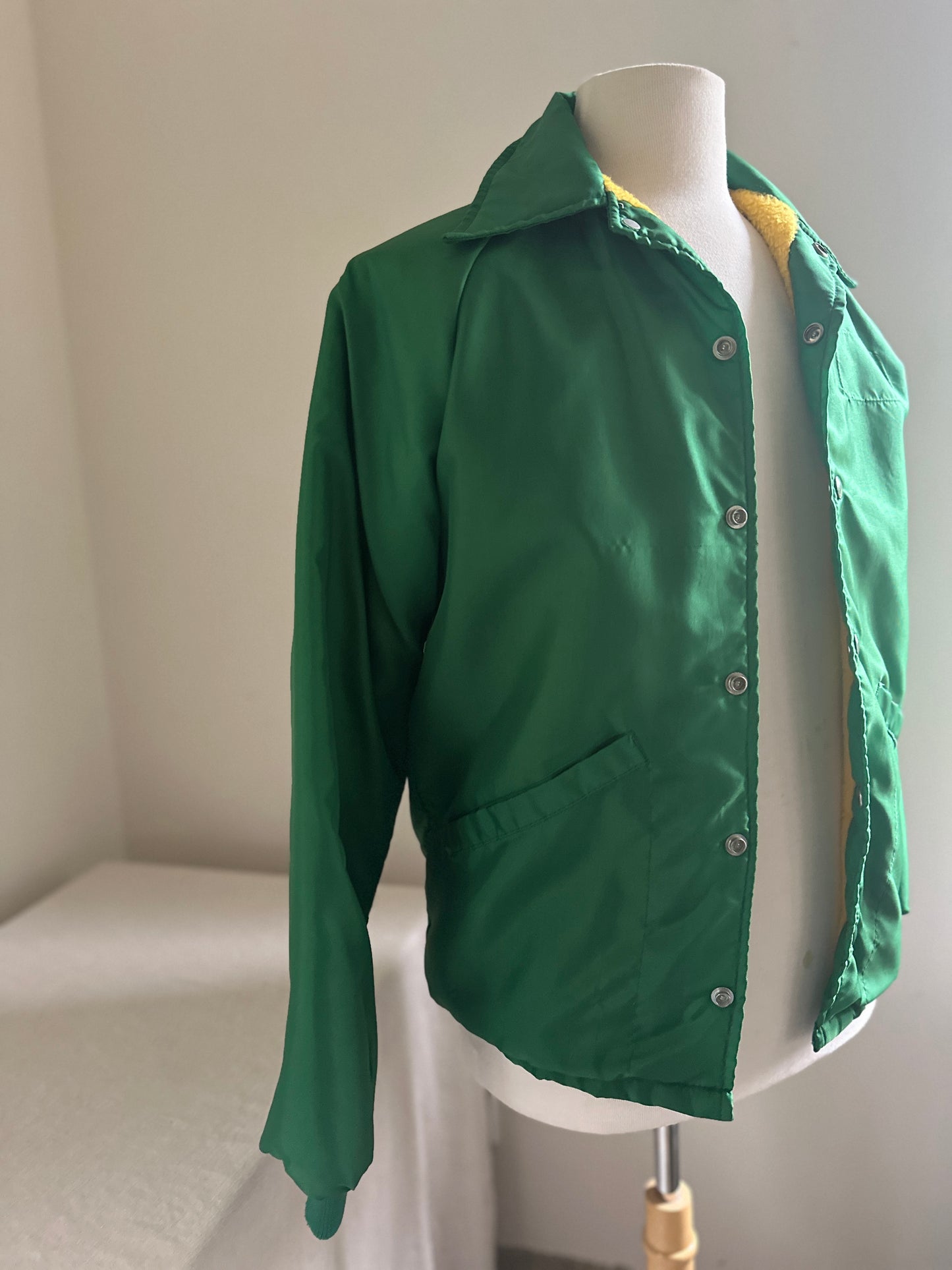 Swingster World of Wearables Green Nylon Track Jacket
