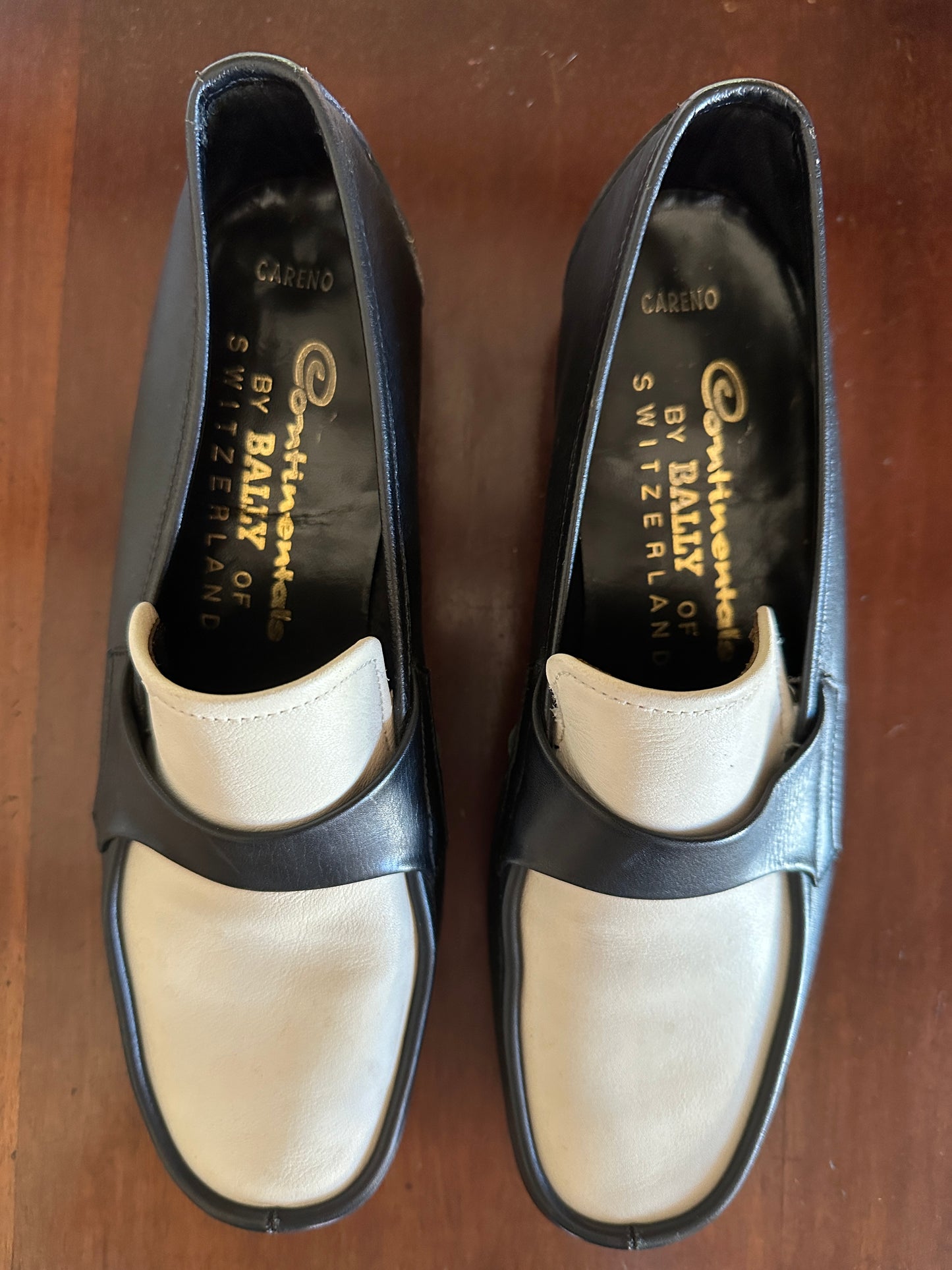 Continentals by Bally of Switzerland Black and White Loafer