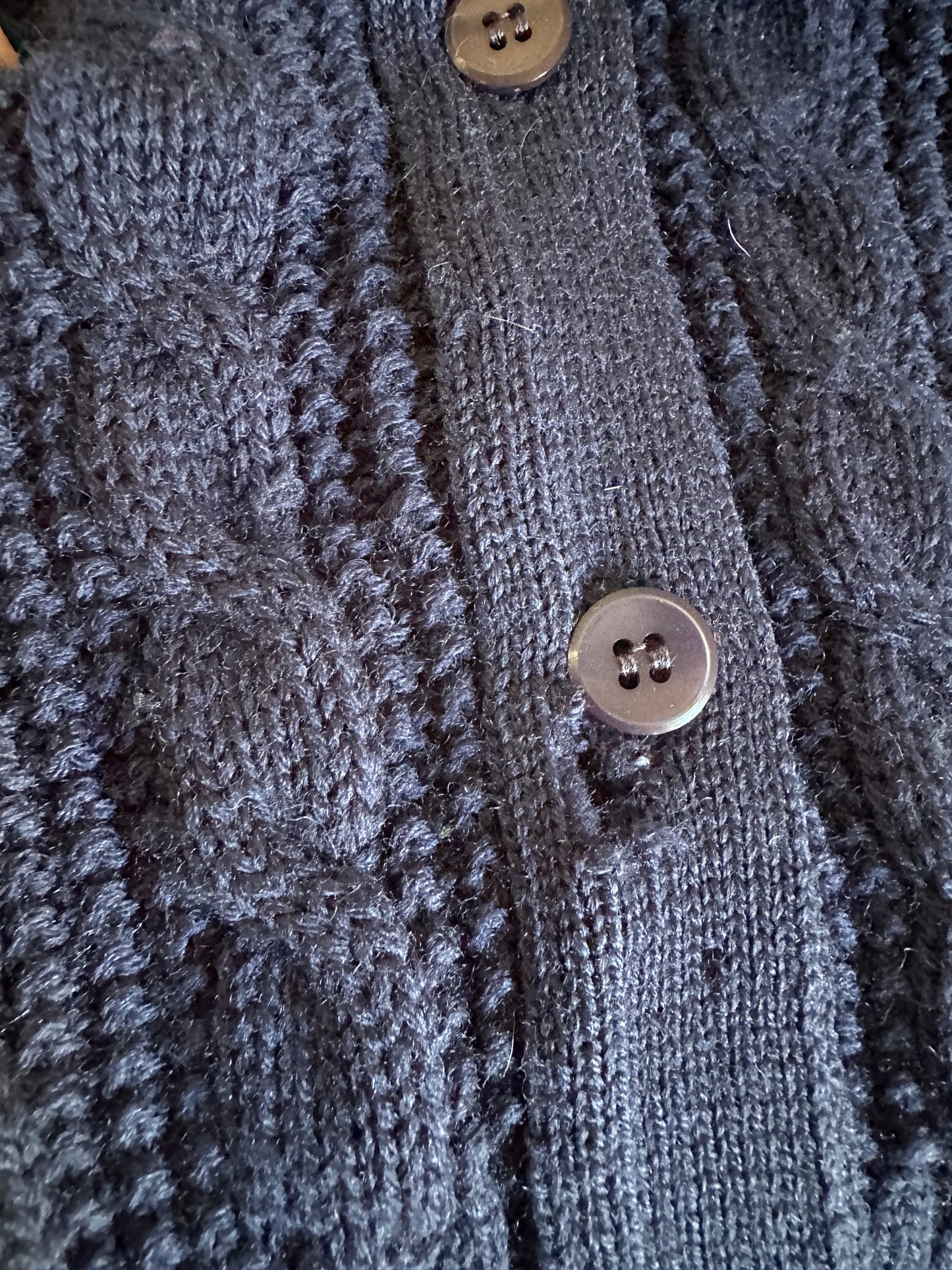Navy Pendleton Button Up Wool Vest