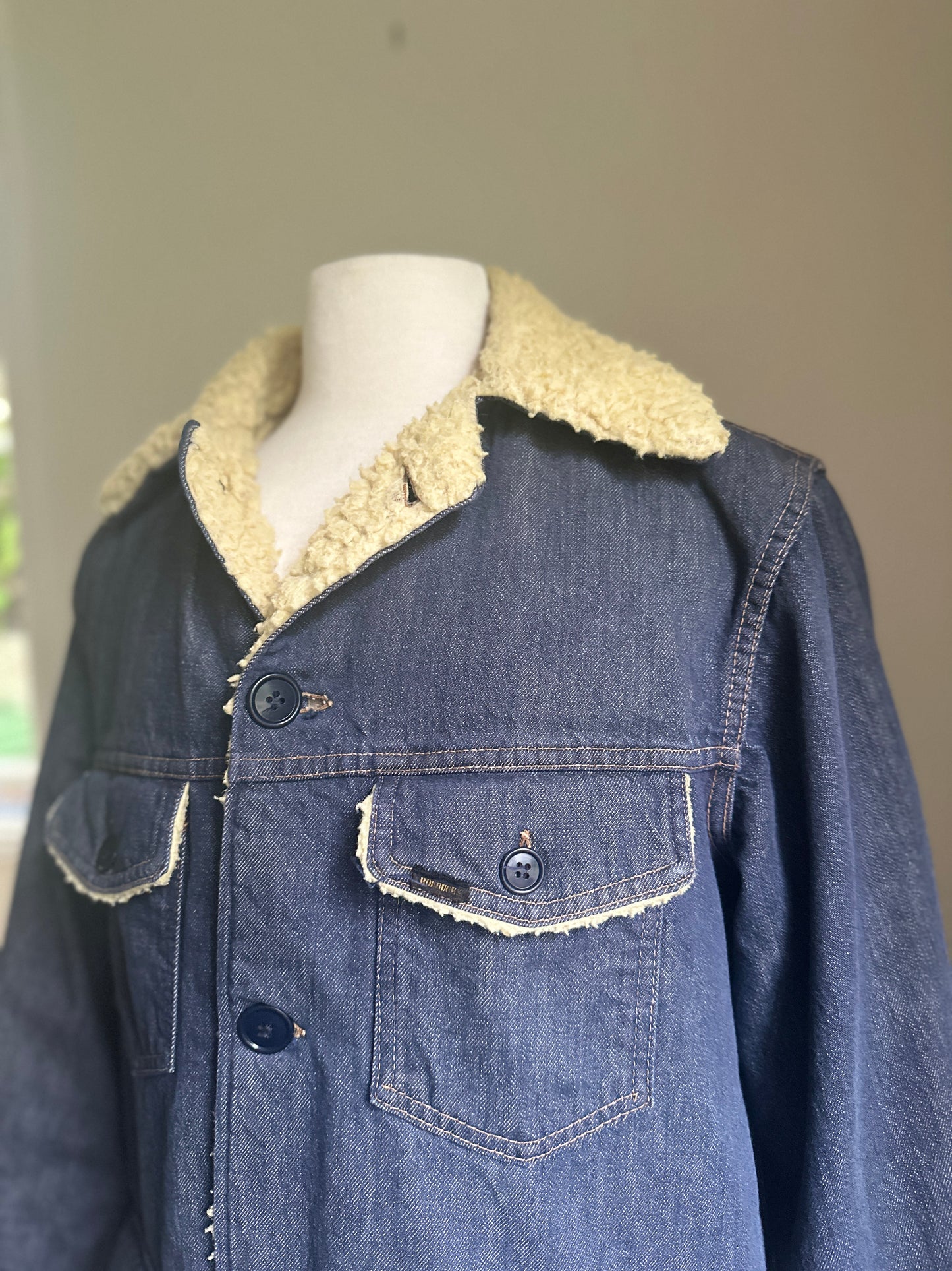 Sears Roebuck Denim Fleece Work Jacket