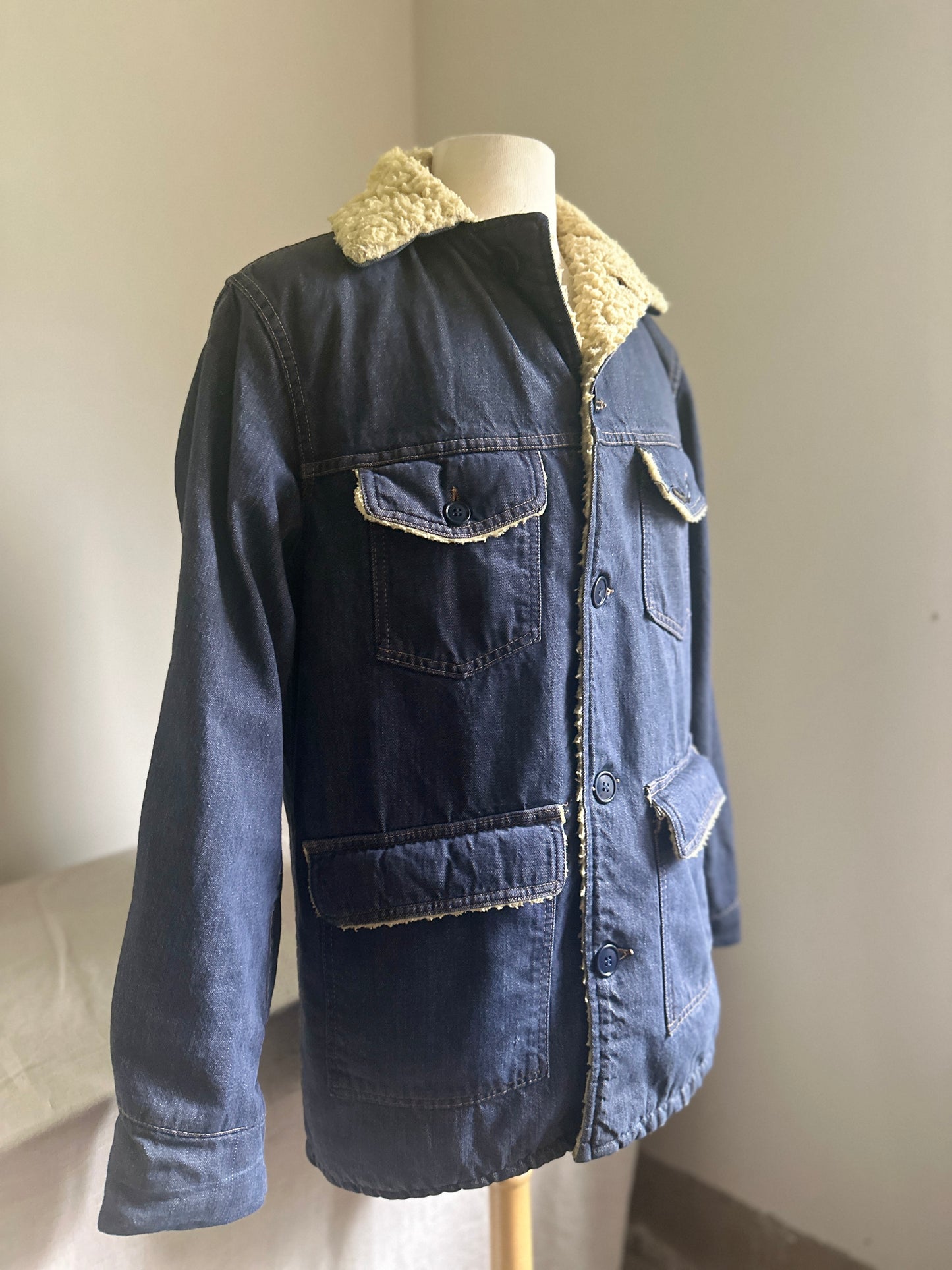 Sears Roebuck Denim Fleece Work Jacket