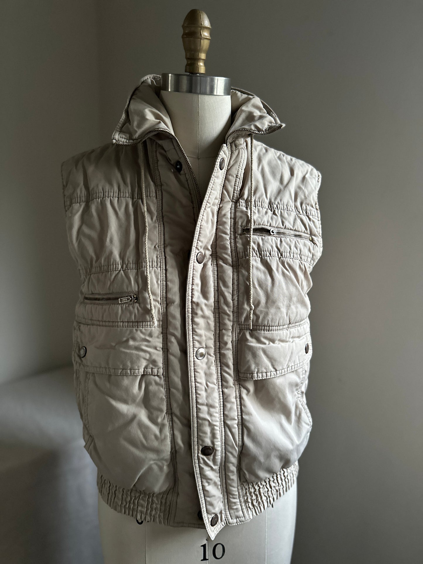 Shipton Sportswear Beige/Red Flannel Lined Vest