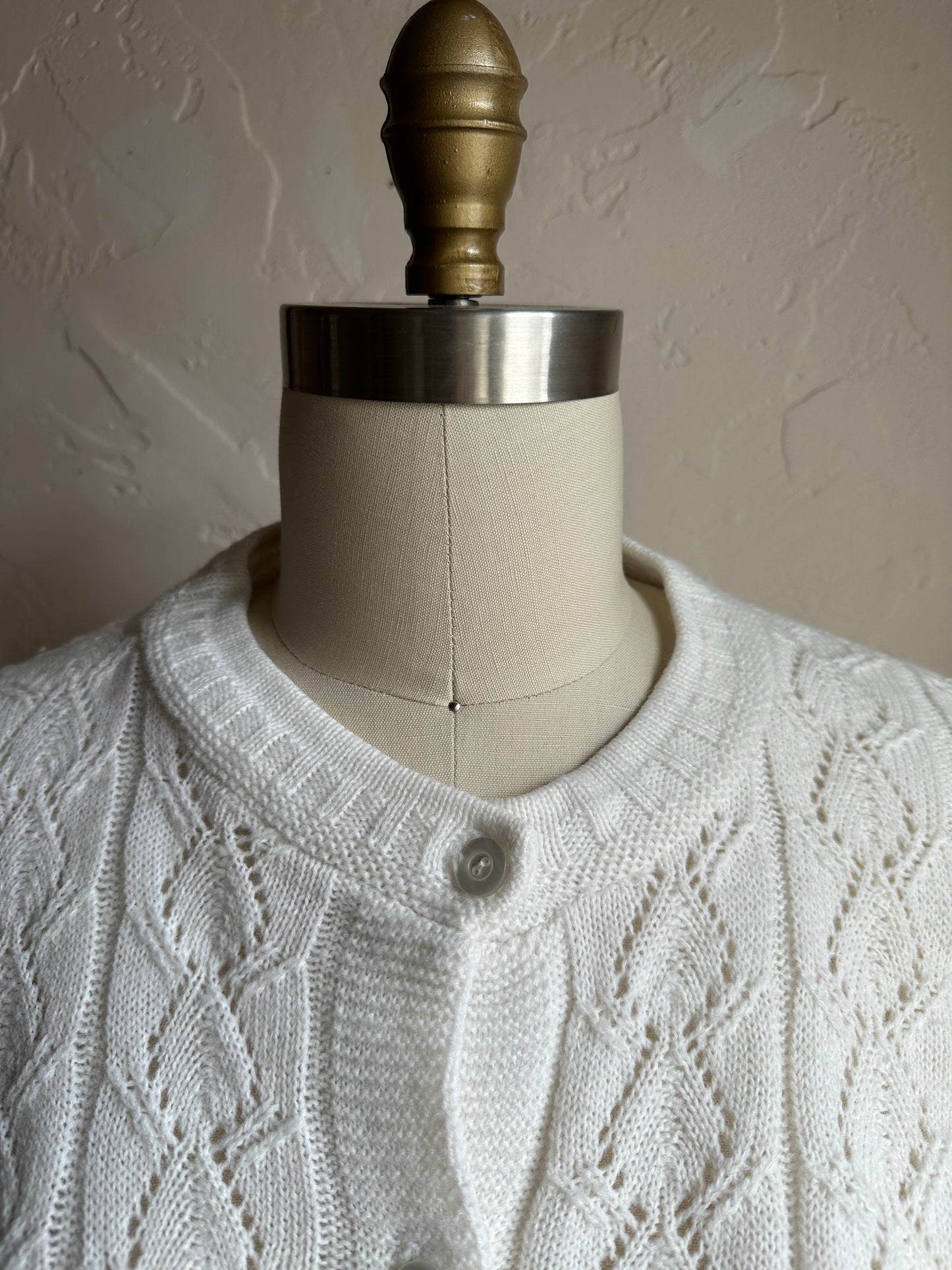 White Eyelet Sweater