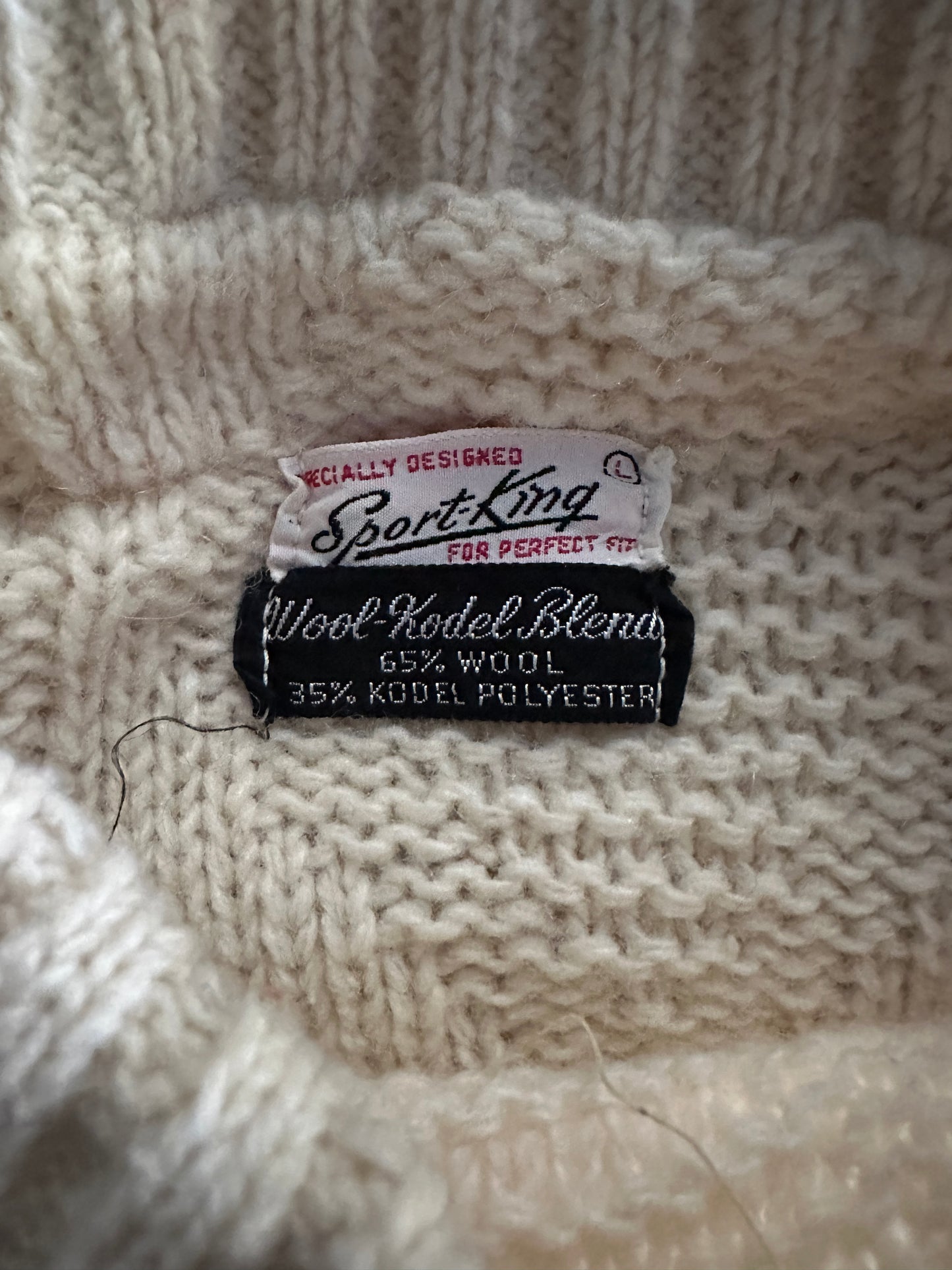 Sport King Cream Wool Sweater