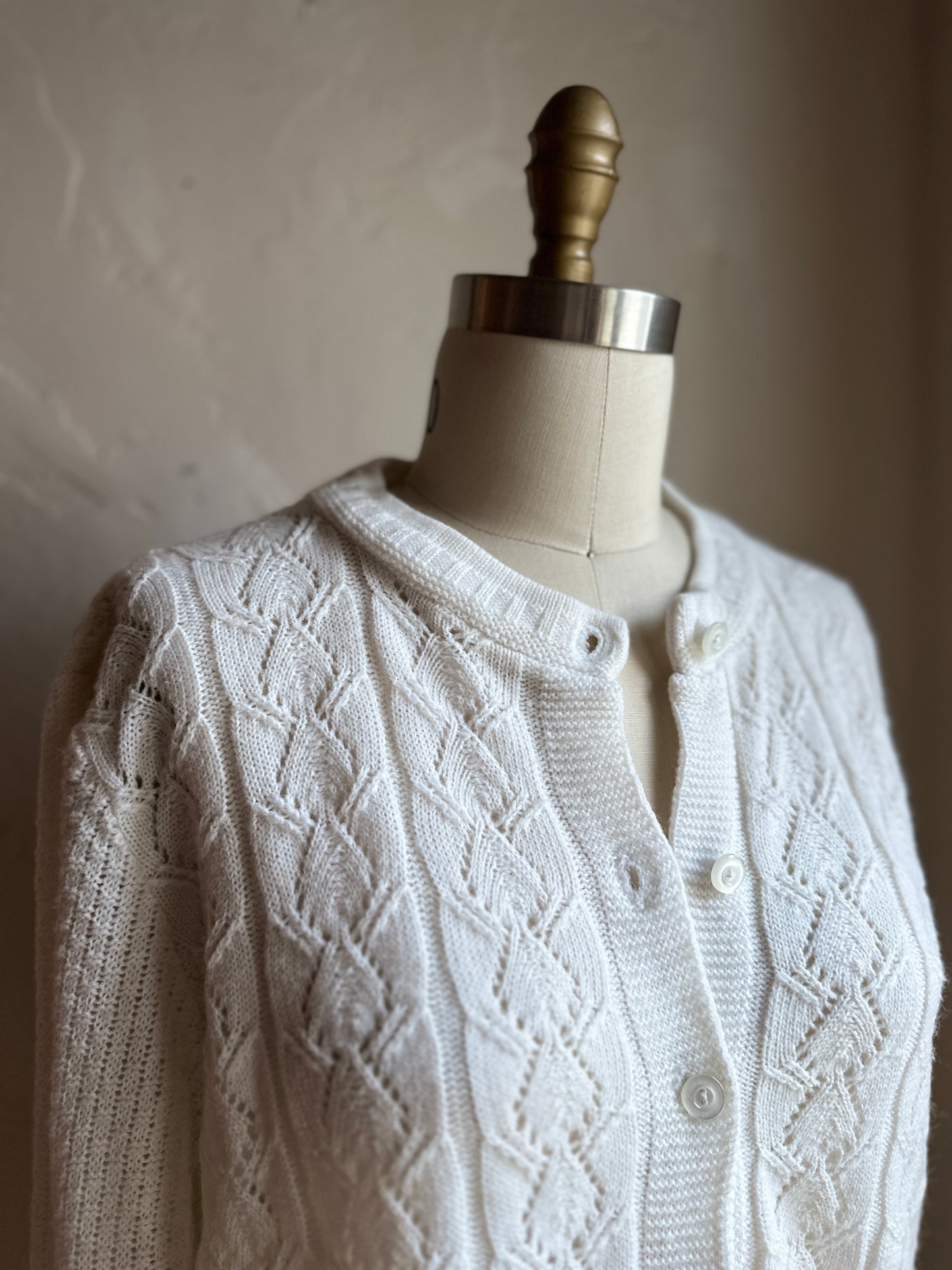 White Eyelet Sweater