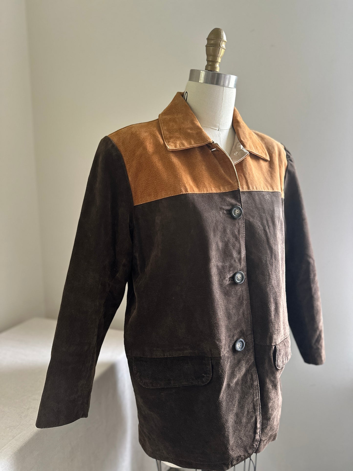 Michael Mims/Kathy Cole2-Tone Button Up Leather Jacket