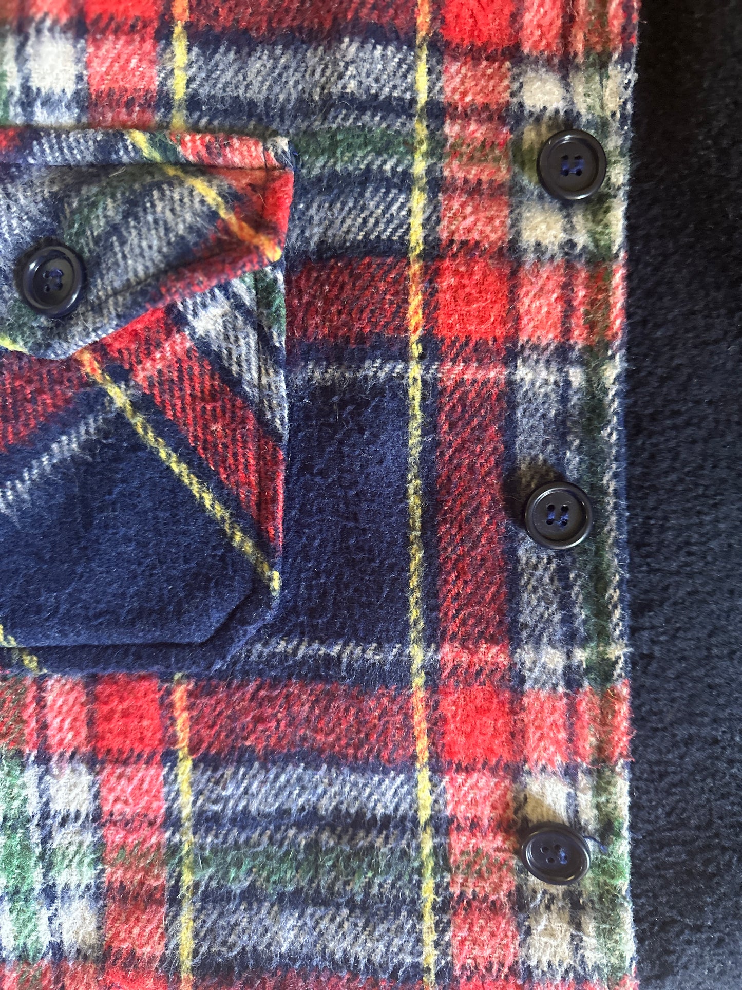 Zayre Blue & Red Plaid Wool Lined Jacket