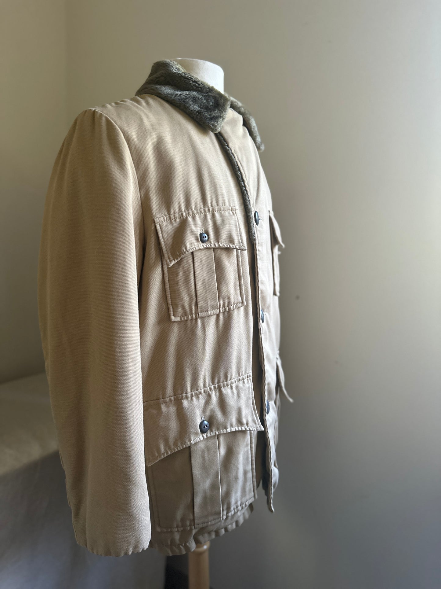 Shanhouse Khaki Fur-lined Jacket