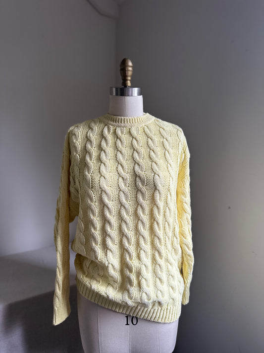 Benetton Yellow Crew Neck Sweater