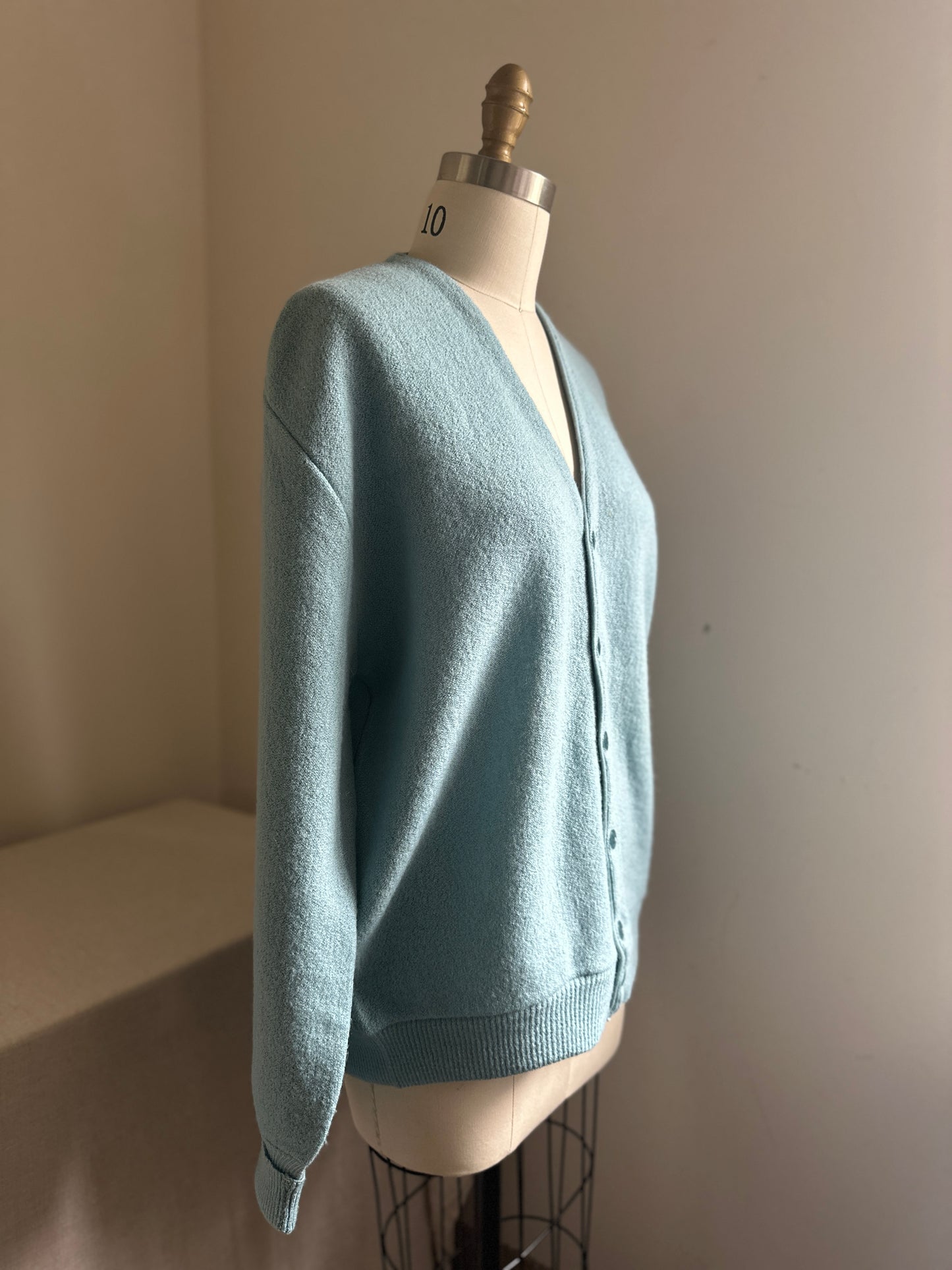 Arnold Palmer Blue Wool Cardigan Sweater