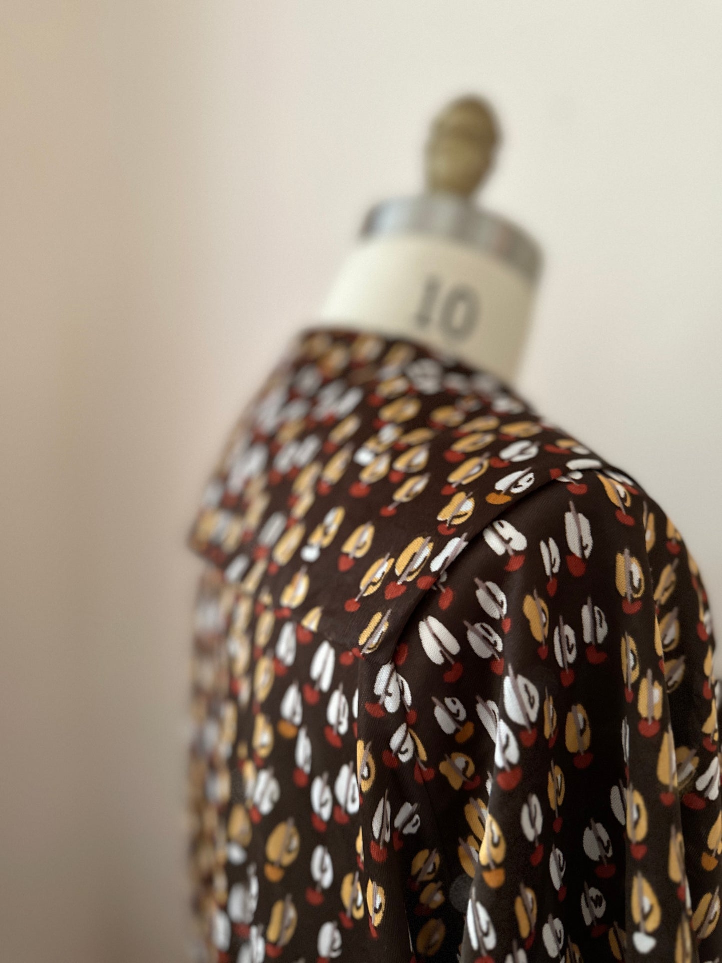 Rejoice! Chocolate Brown Wide Collared Leisure Shirt
