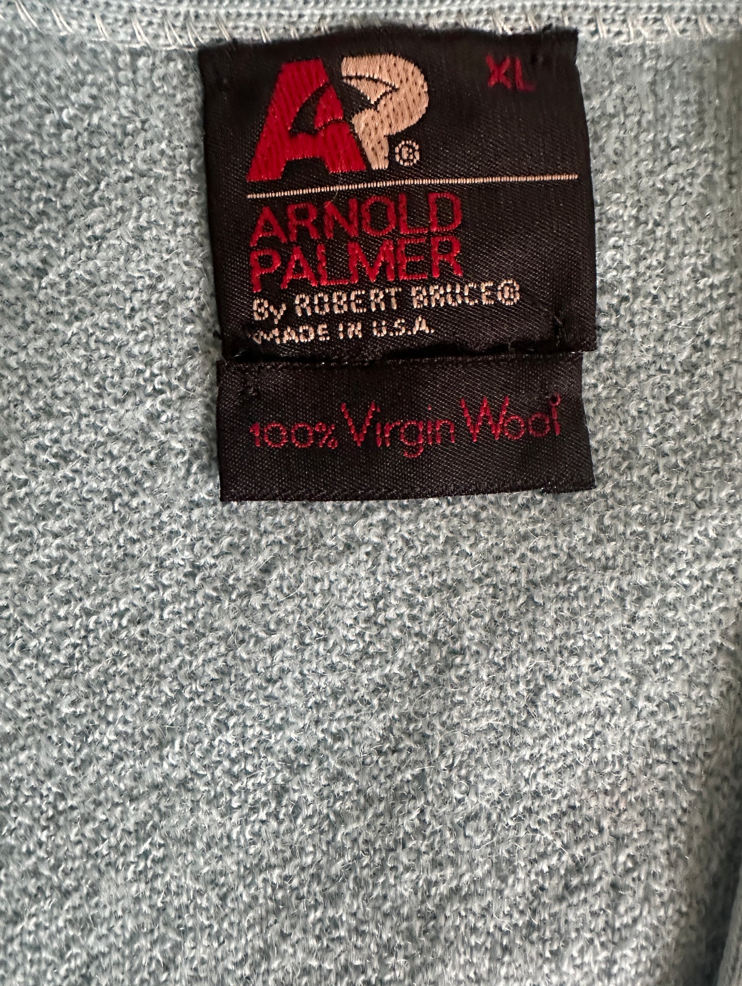 Arnold Palmer Blue Wool Cardigan Sweater