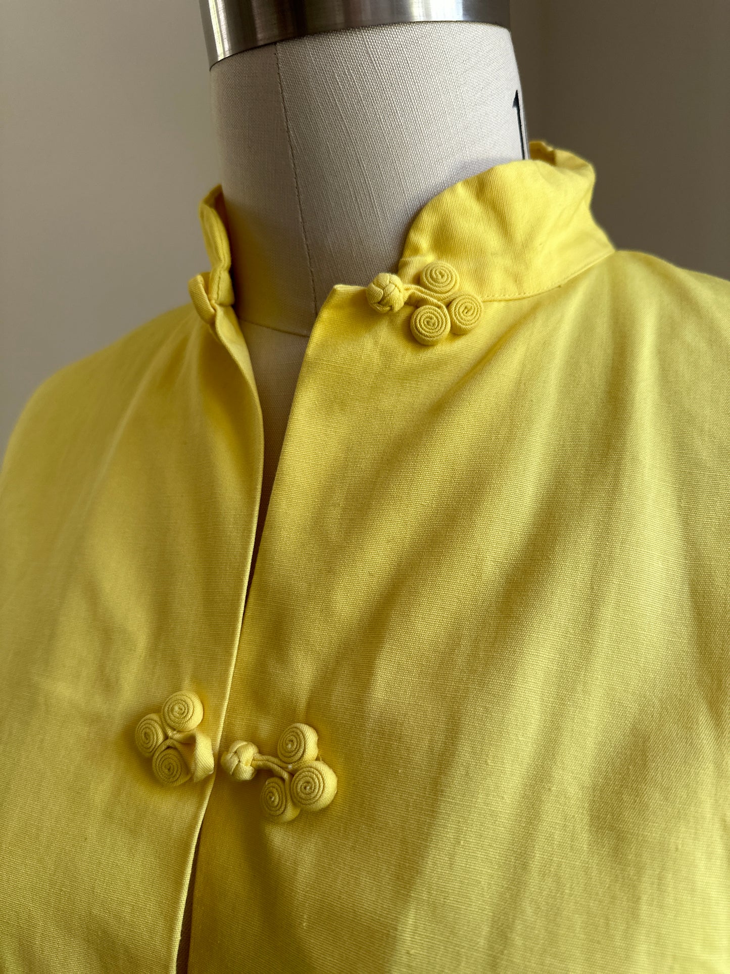 Peacock Brand Yellow Chinese Button Up Jacket