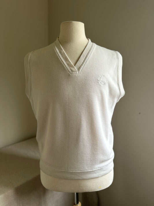Tail Olympic Club White V-Neck Cotton Sweater