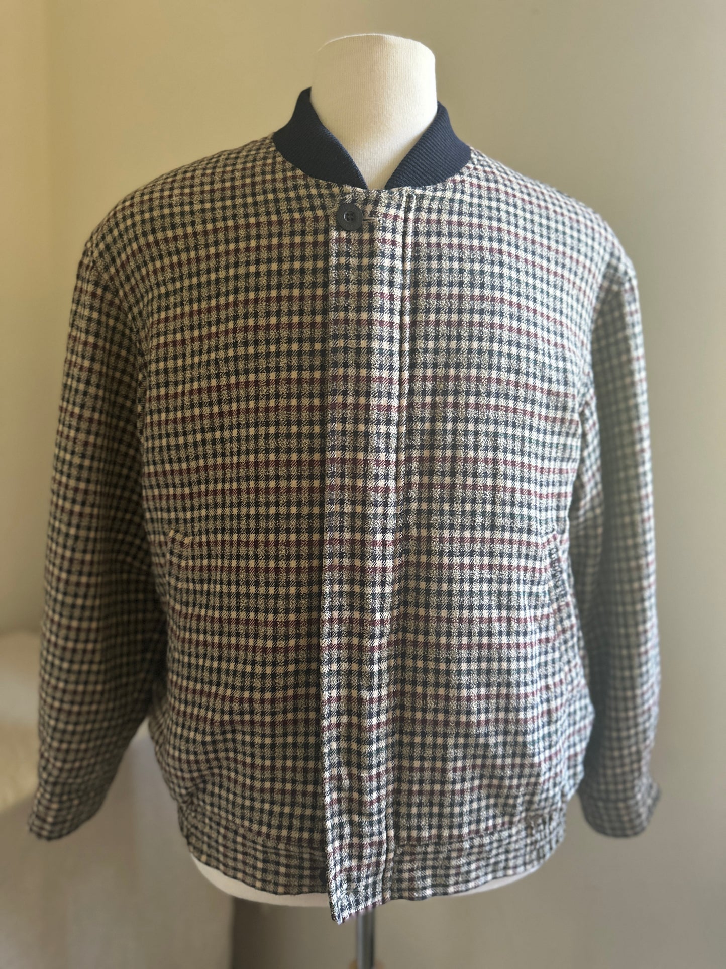 London Fog Plaid Bomber Jacket