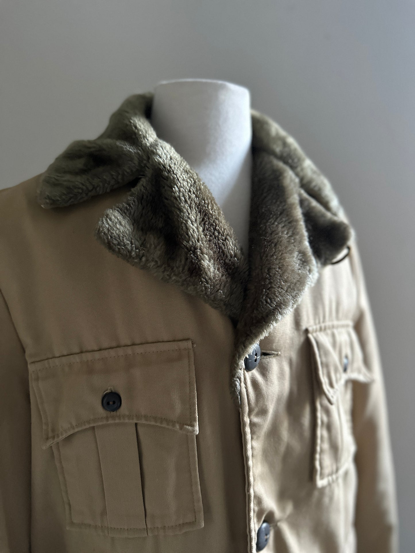 Shanhouse Khaki Fur-lined Jacket