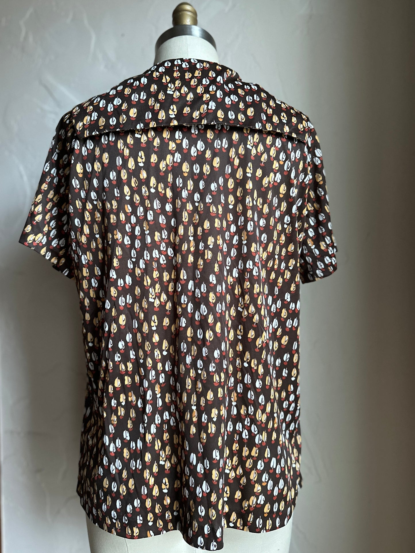 Rejoice! Chocolate Brown Wide Collared Leisure Shirt