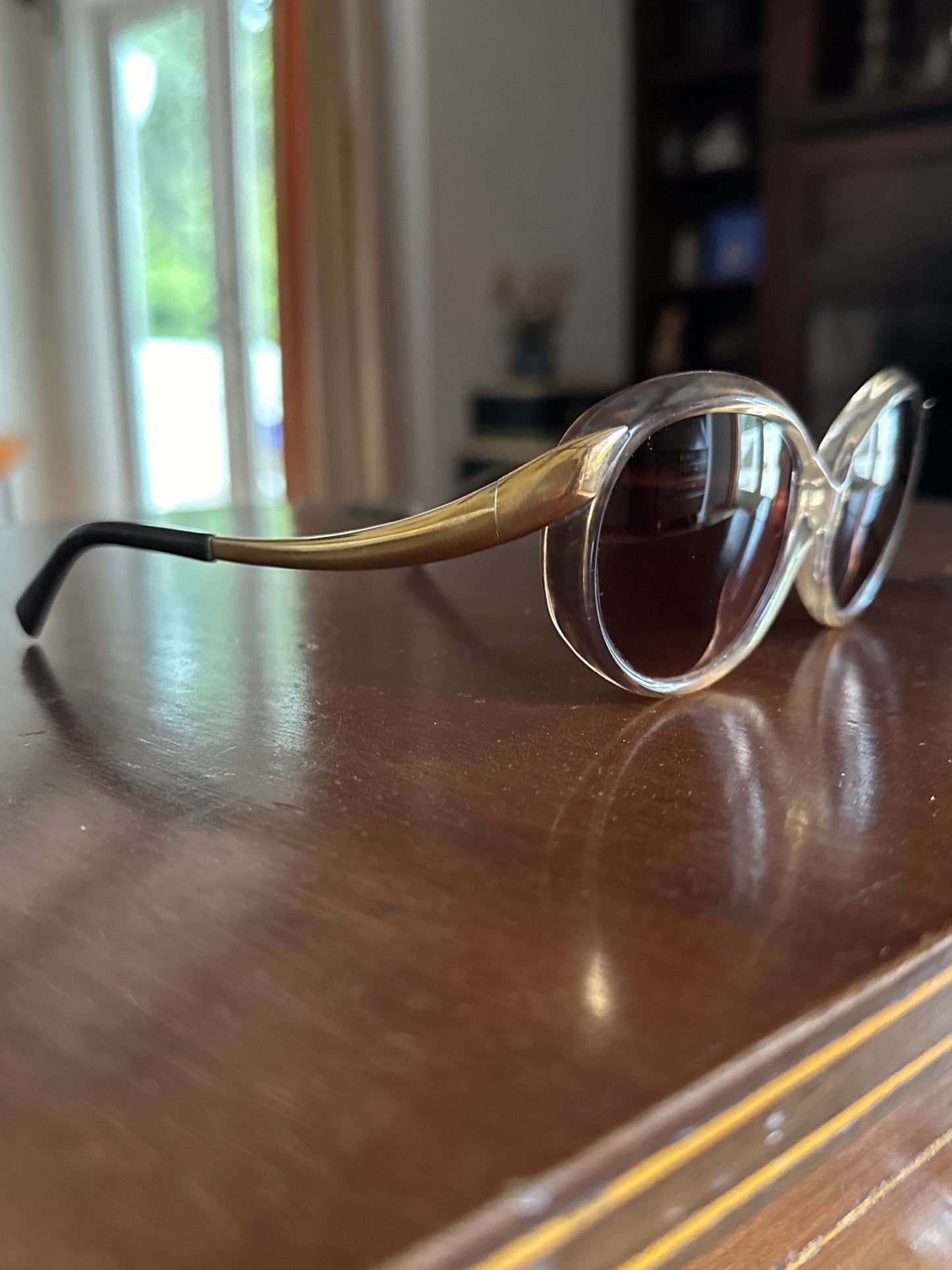 Vintage Gold and Brown Sunglasses