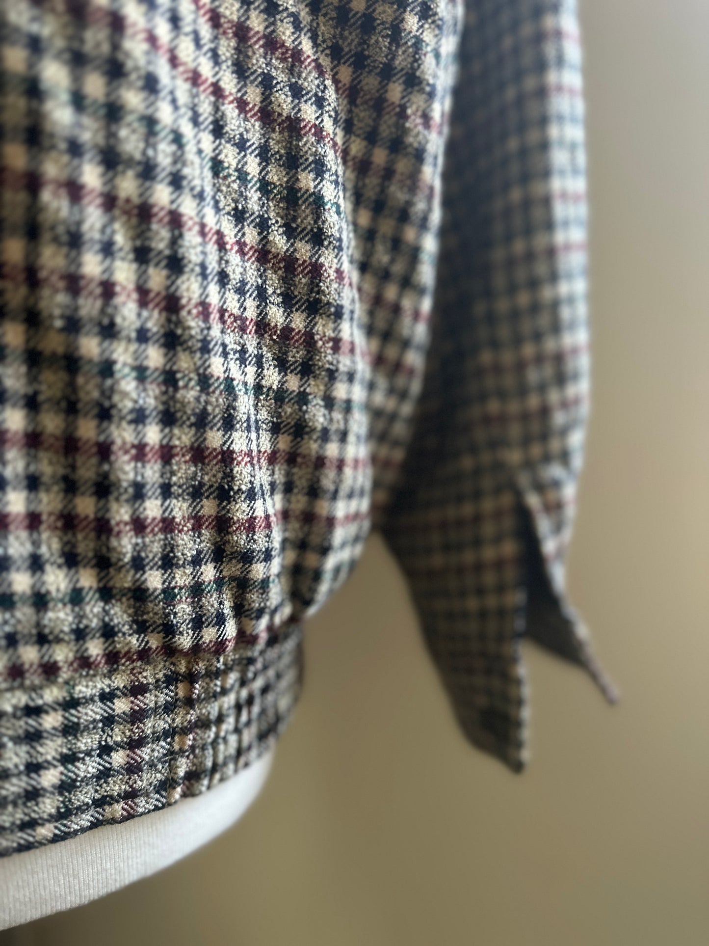 London Fog Plaid Bomber Jacket