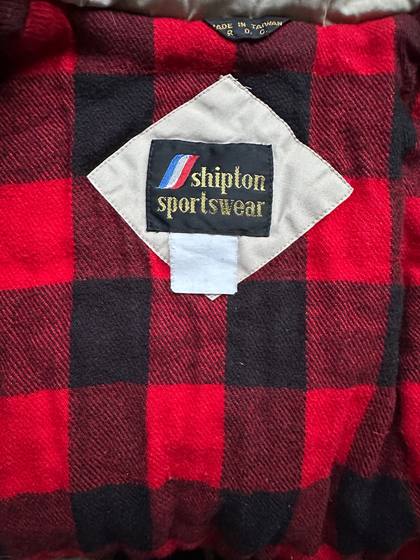 Shipton Sportswear Beige/Red Flannel Lined Vest